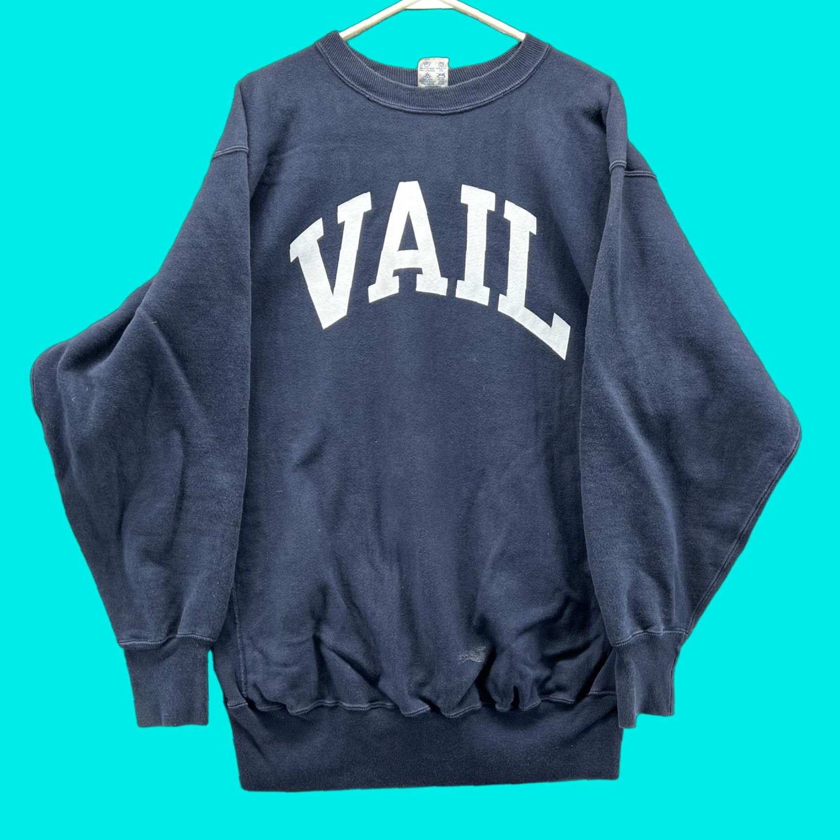 Champion VINTAGE Champion Reverse Weave Sweatshirt Mens 2XL Blue Vail Crewneck Fleece Size US XXL / EU 58 / 5 - 1 Thumbnail