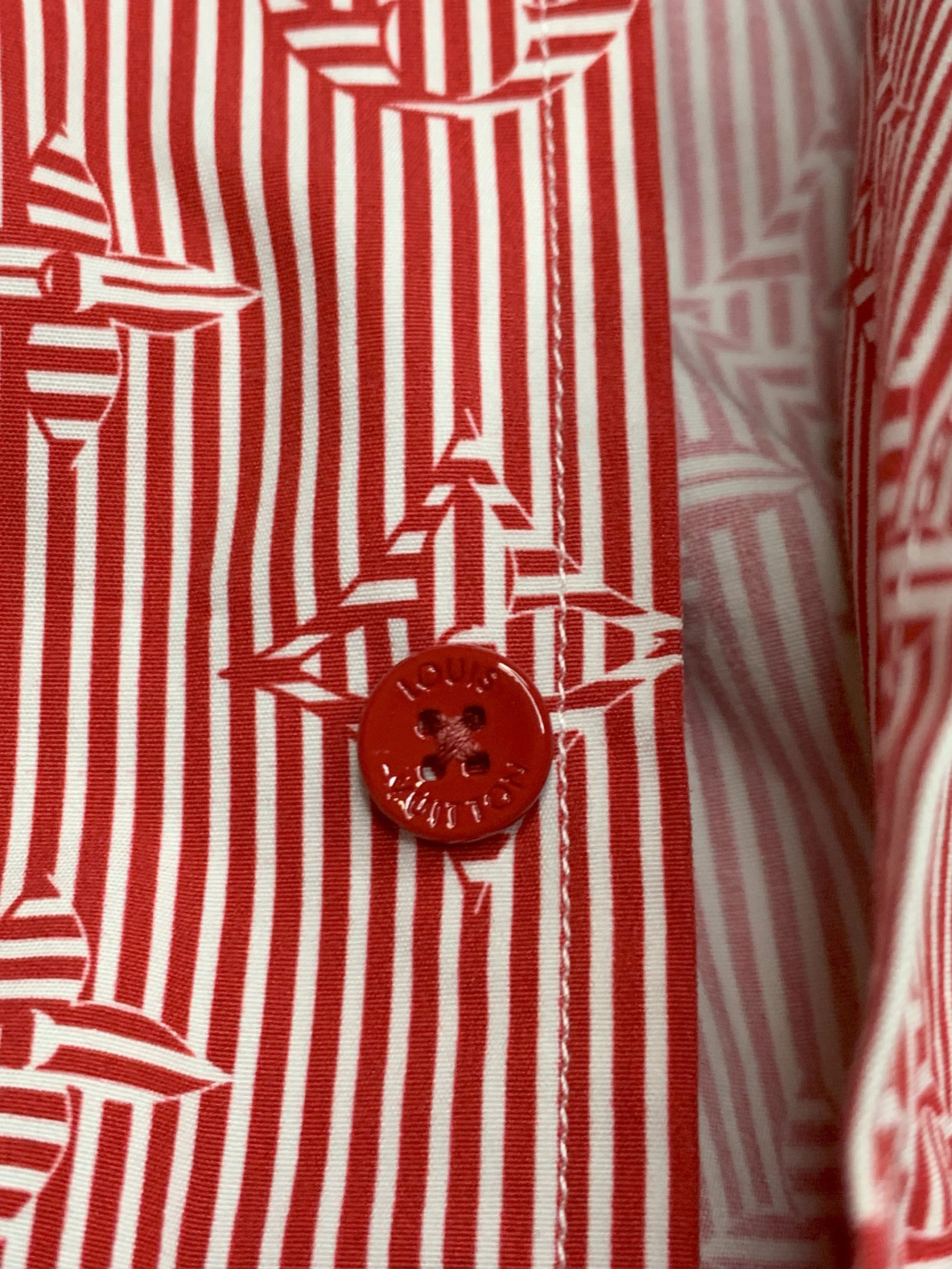 Louis Vuitton LV Signature Stripe Monogram Shirt (M) Size US M / EU 48-50 / 2 - 11 Thumbnail