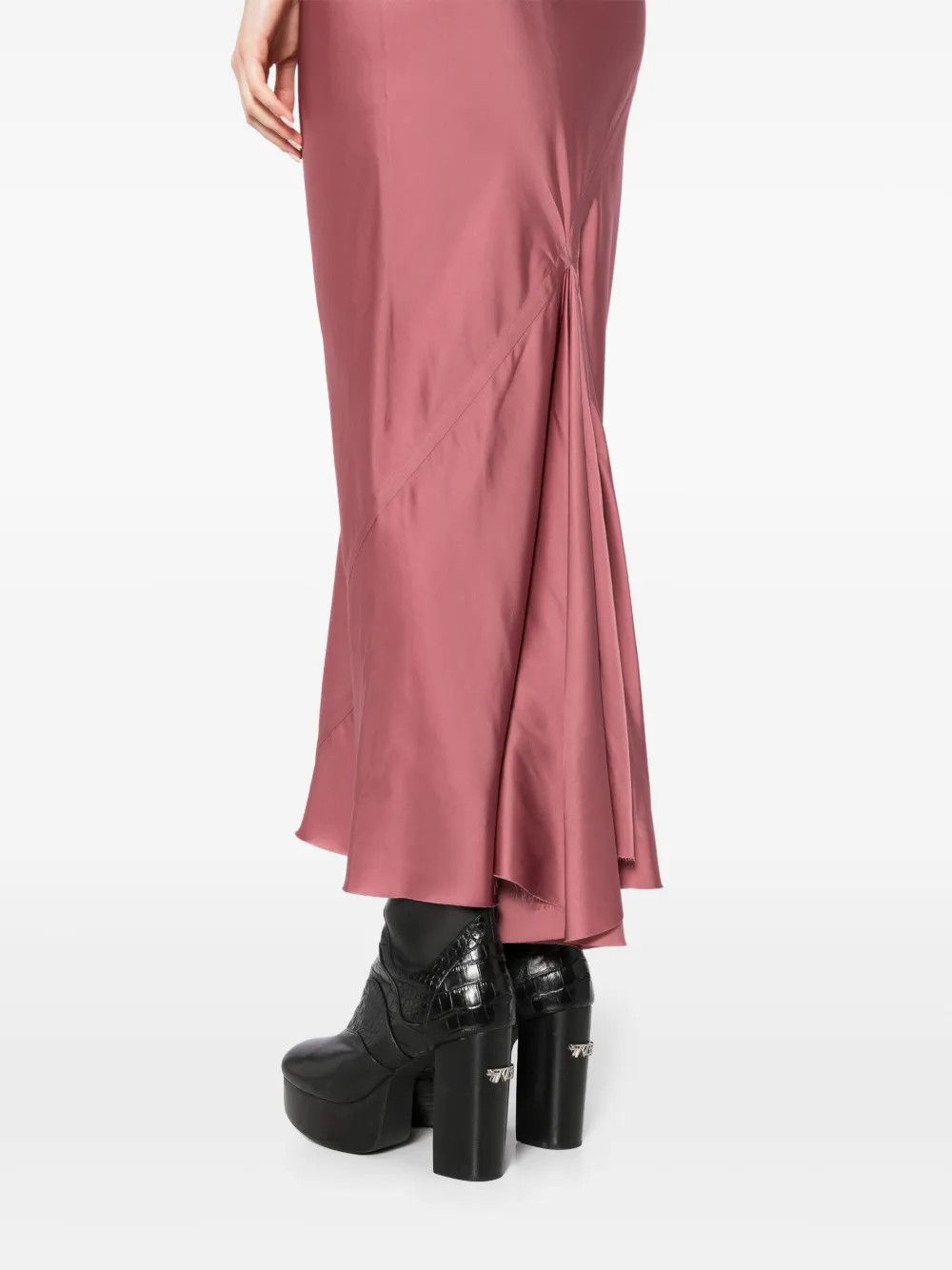 Rick Owens o1y0126 Maxi Skirt in Antique Rose Size 27" / US 4 / IT 40 - 4 Thumbnail