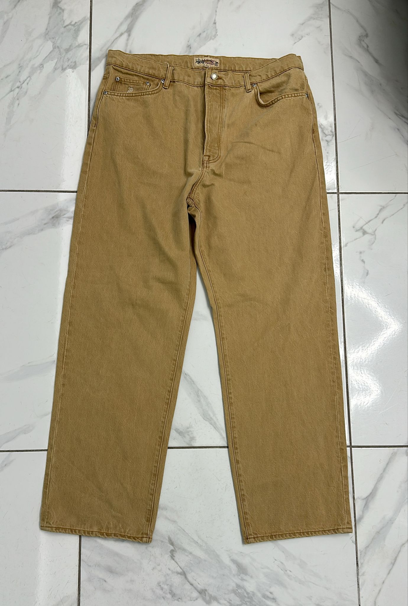 Stussy × Vintage Stüssy Classic Jean Sand Size 38 Size US 38 / EU 54 - 1 Thumbnail