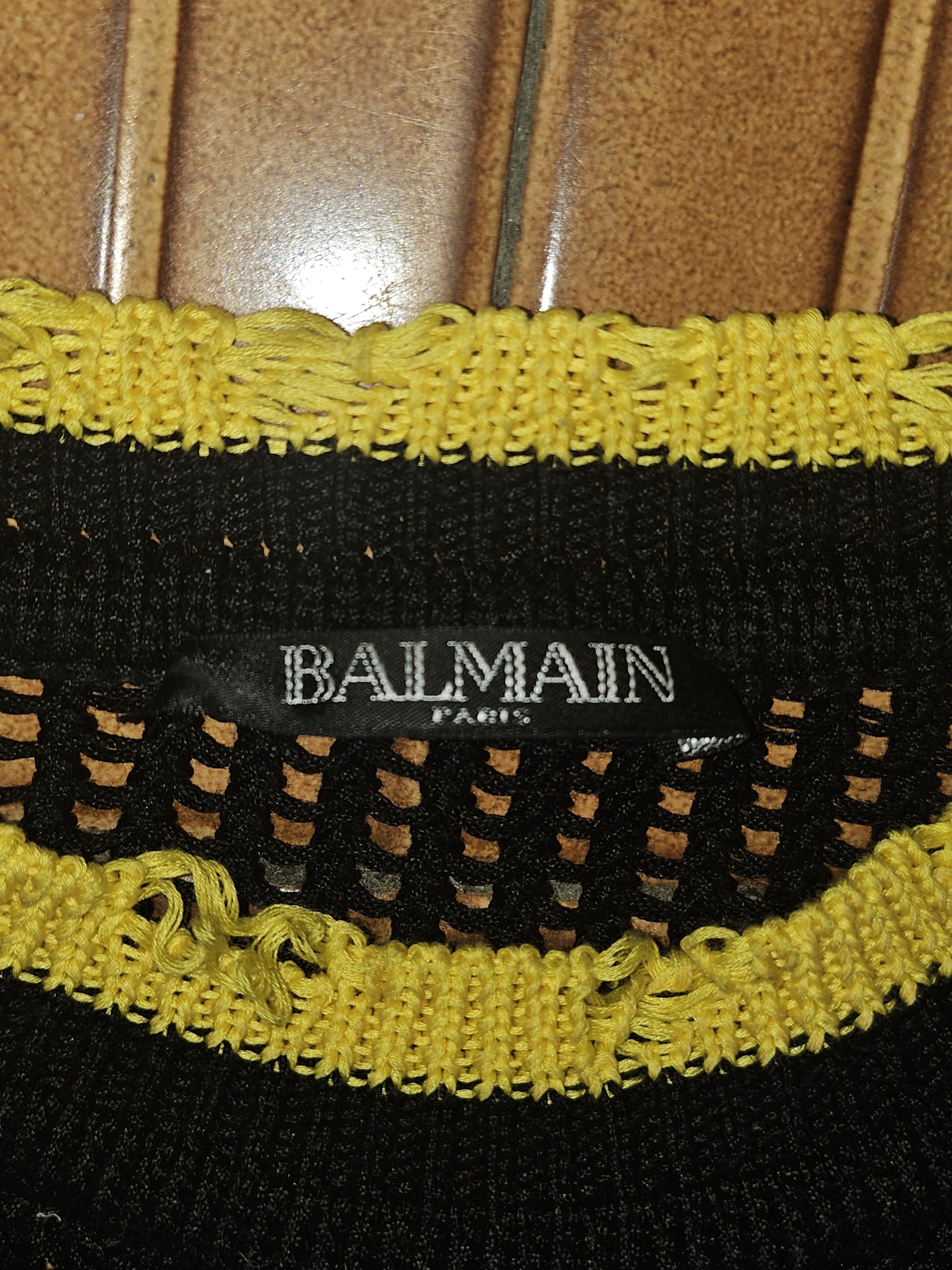 Balmain Balmain Distressed Mesh Knit Top 2019 Size US M / EU 48-50 / 2 - 3 Thumbnail