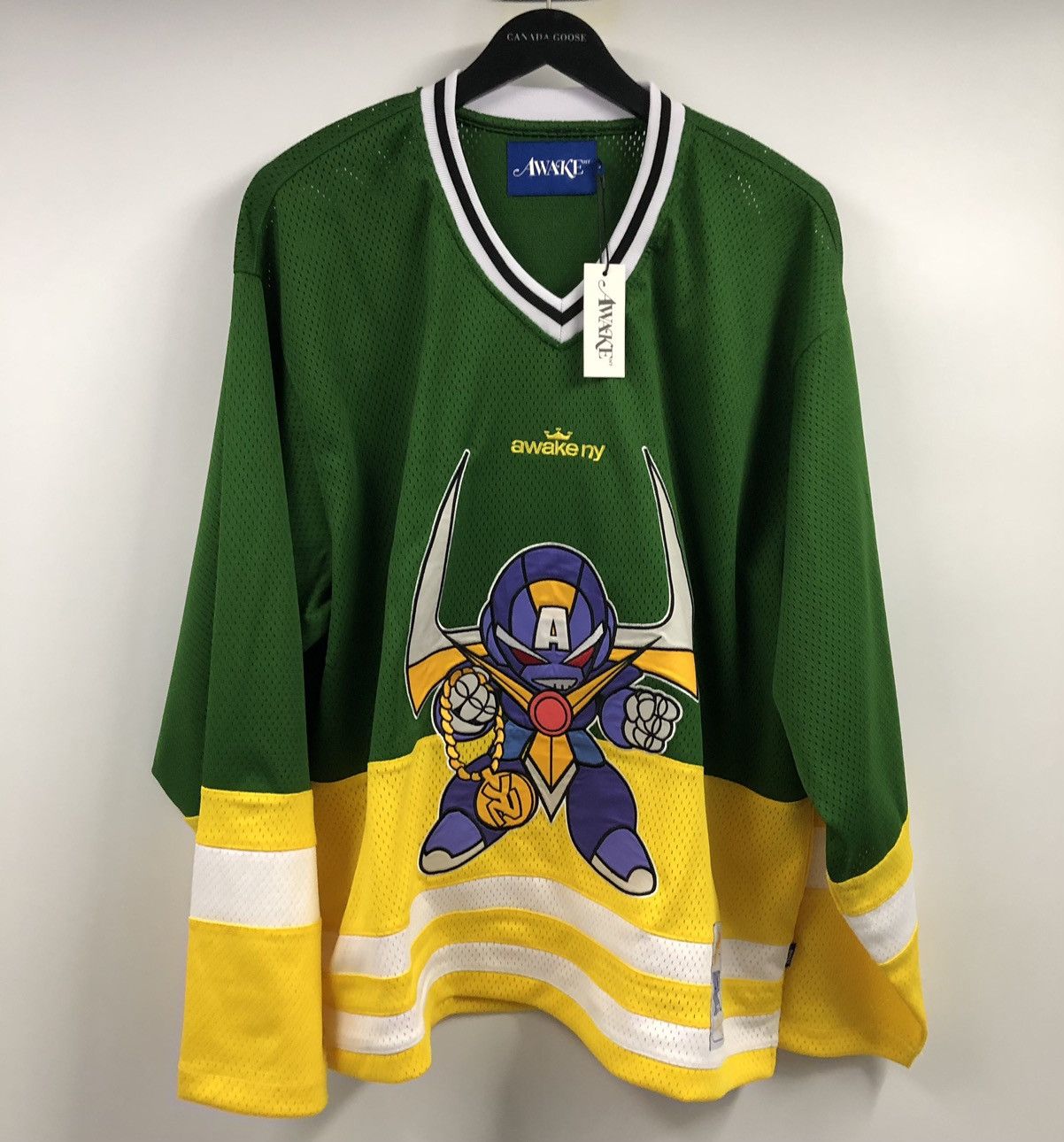 Awake NY Awake NY Robo Green Yellow Hockey Jersey Large Size US L / EU 52-54 / 3 - 9 Thumbnail