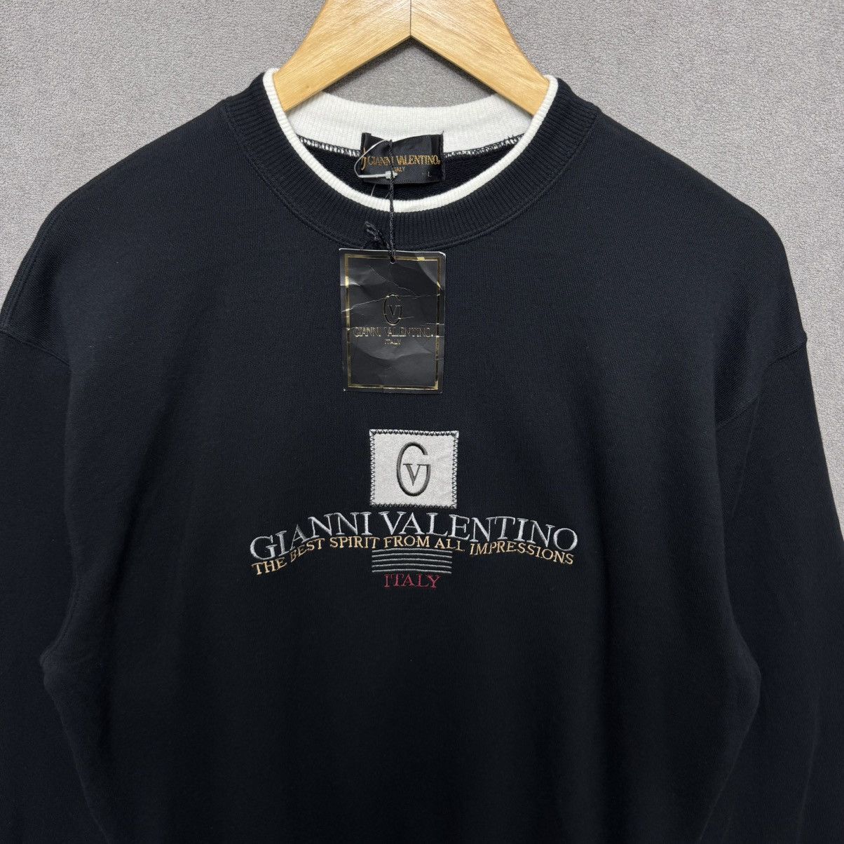 Gianni Valentino × Valentino × Vintage New With Tag Gianni Valentino Embroidered Spell Out Logo Size US L / EU 52-54 / 3 - 2 Thumbnail