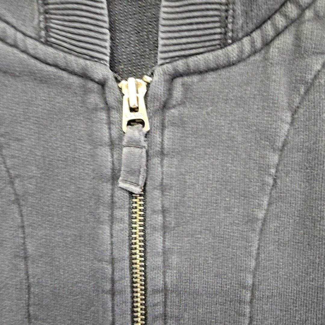 Levi's Levi's Black Hoodie Zipper Front Large Cropped Sweatshirt Size L / US 10 / IT 46 - 6 Thumbnail
