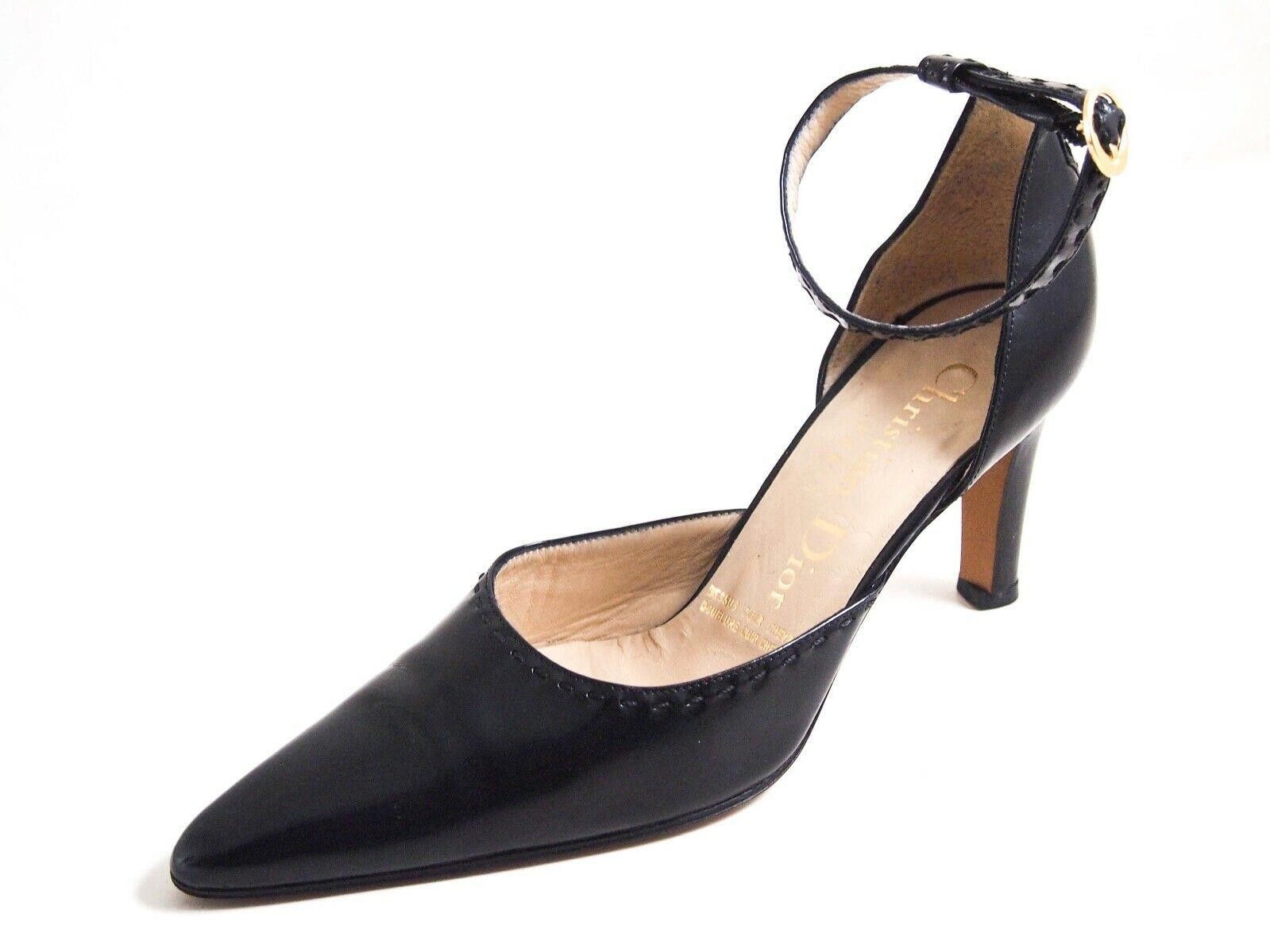 Dior Dior Mid Heel Sandal Pointy Toe Black US 5.5 EU 36 Size US 6 / IT 36 - 1 Thumbnail