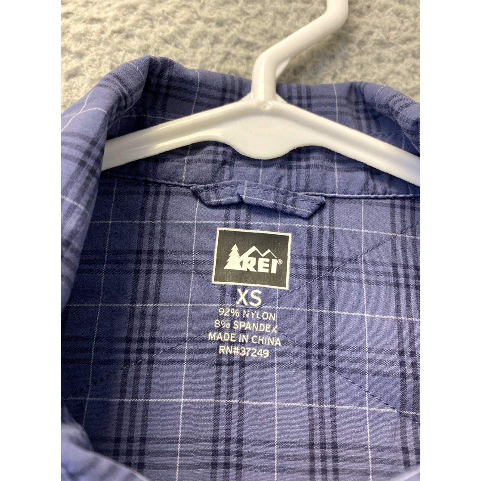 Vintage REI Shirt Womens XS Long Sleeve Pockets Button Front Casual Plaid 100-77 Lavender Blue Cotton Nylon Polyester Wool Knit Regulation Regular Cheap? Size XS / US 0-2 / IT 36-38 - 4 Thumbnail