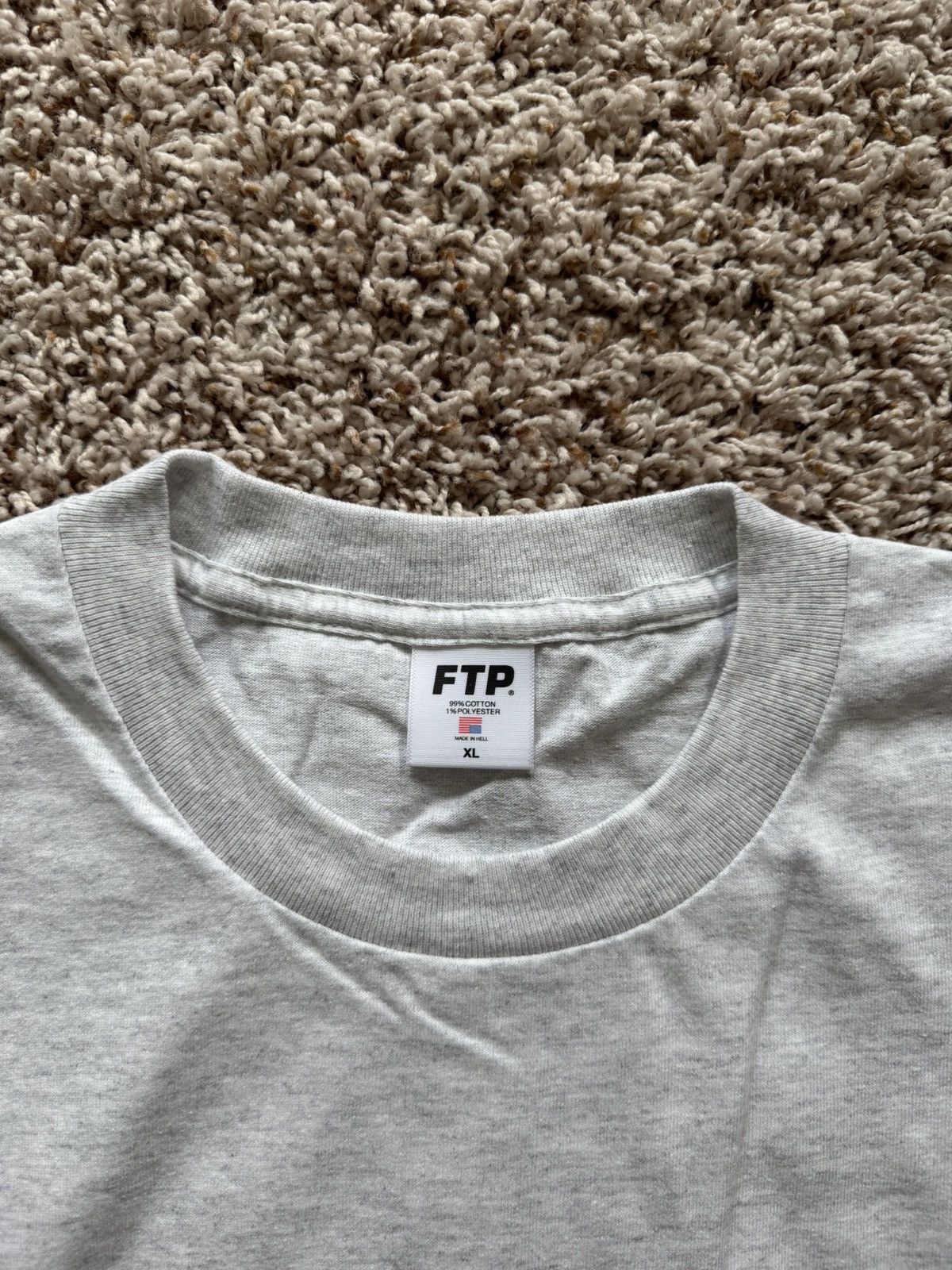 Fuck The Population FTP Pupil Tee Ash Grey Size US XL / EU 56 / 4 - 6 Thumbnail
