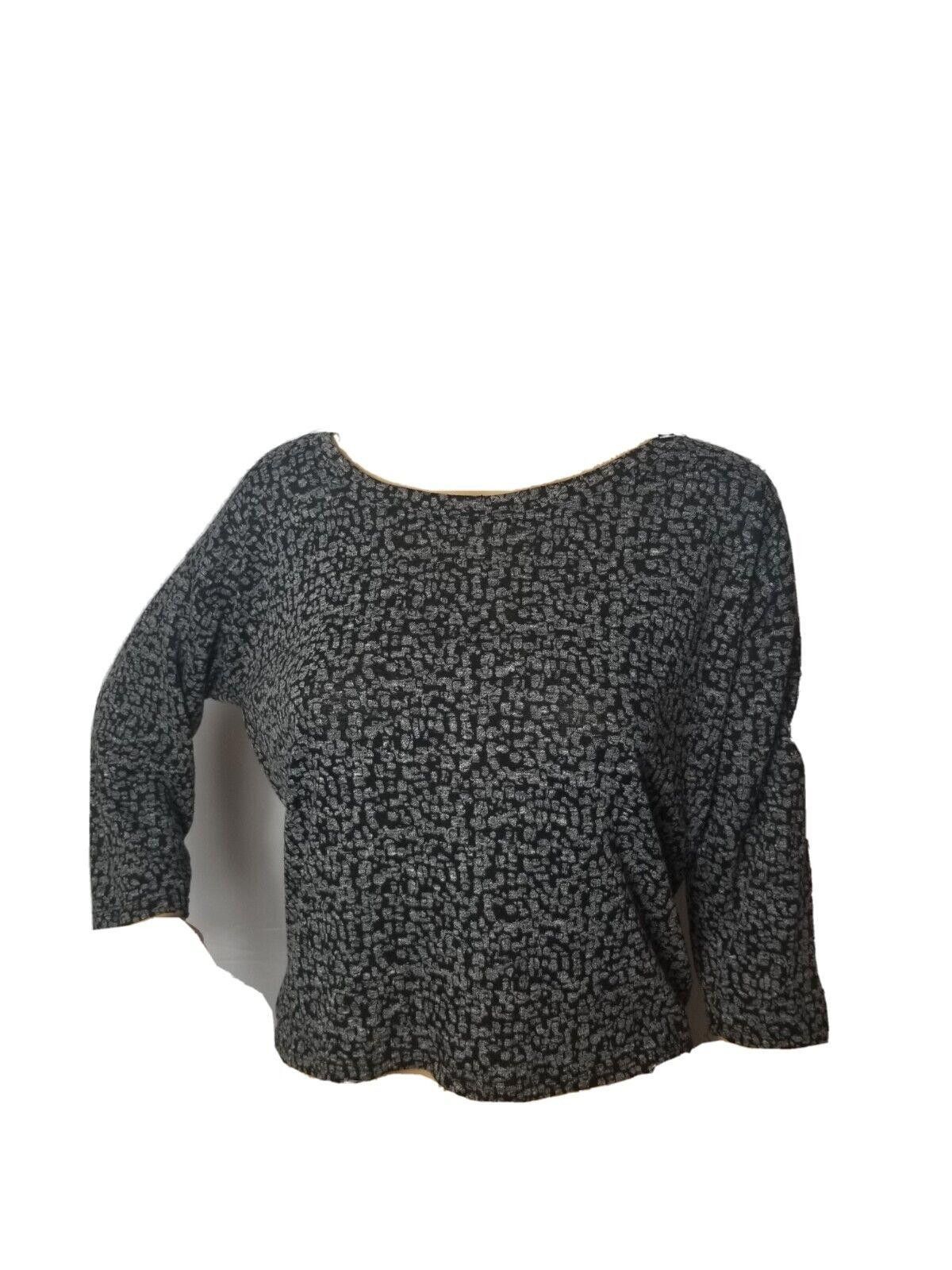 Designer XXI Womens Top Black with White Large Shirt Blouse Size L / US 10 / IT 46 - 1 Thumbnail