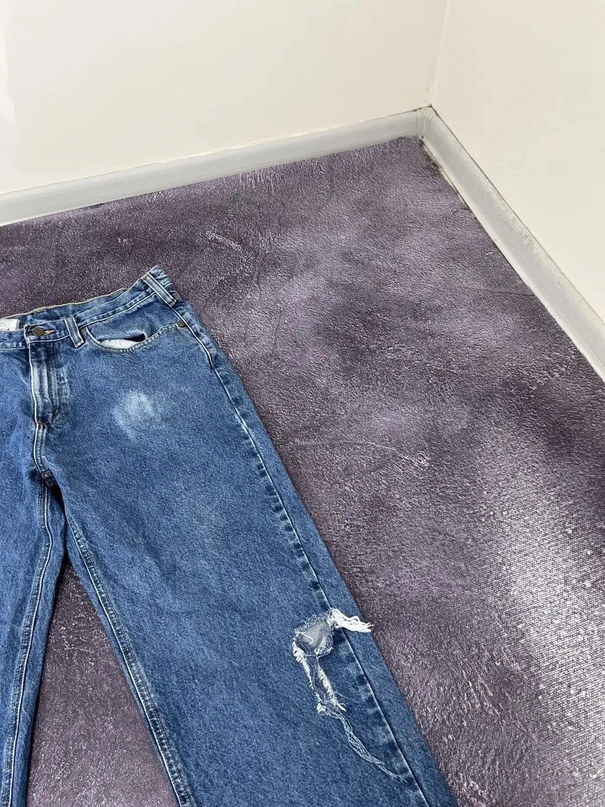 Carhartt Vintage 90s Carhartt Blue Work Denim Hype Baggy Jeans Size US 36 / EU 52 - 9 Thumbnail