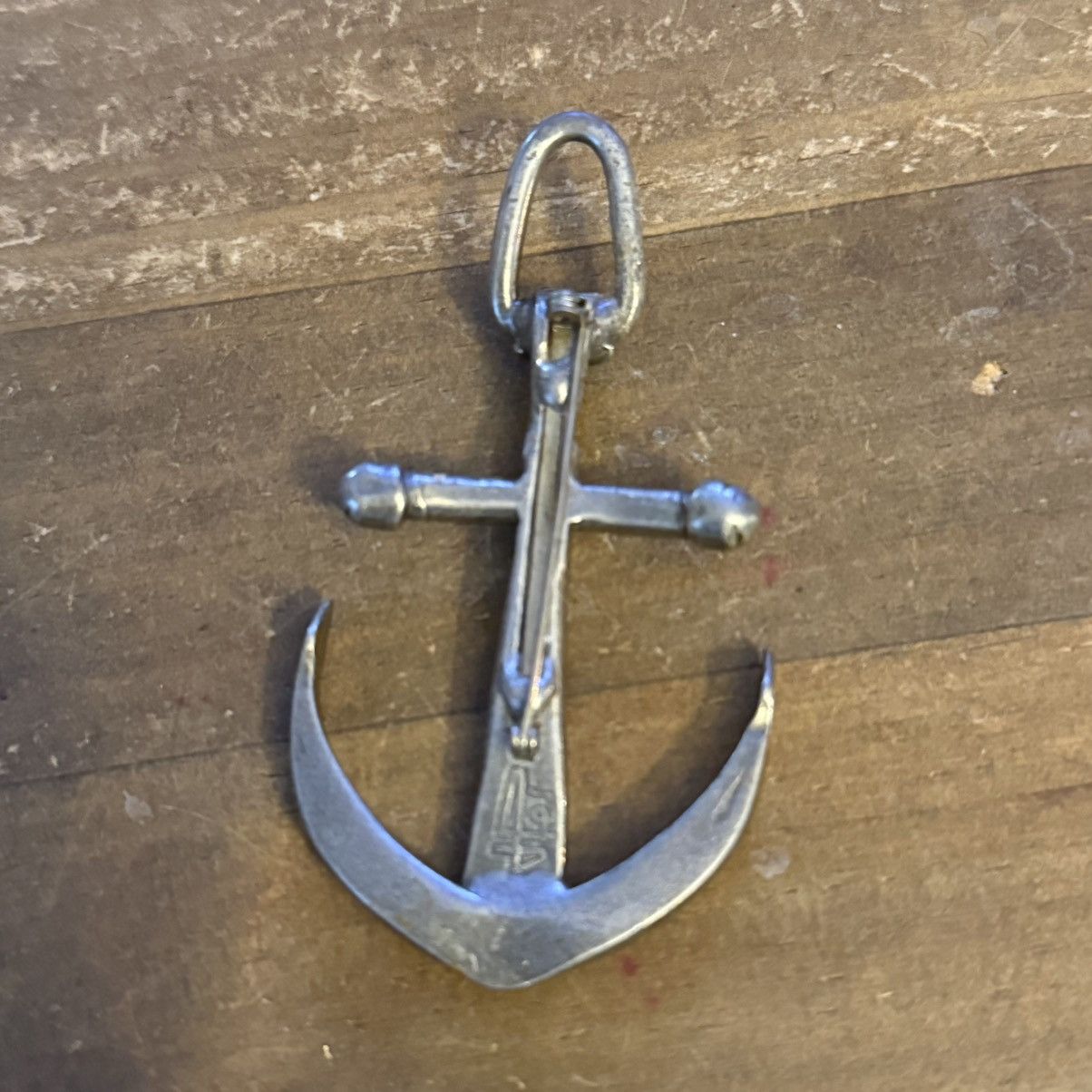 Vintage Vintage oversized pewter anchor brooch Size ONE SIZE - 5 Thumbnail