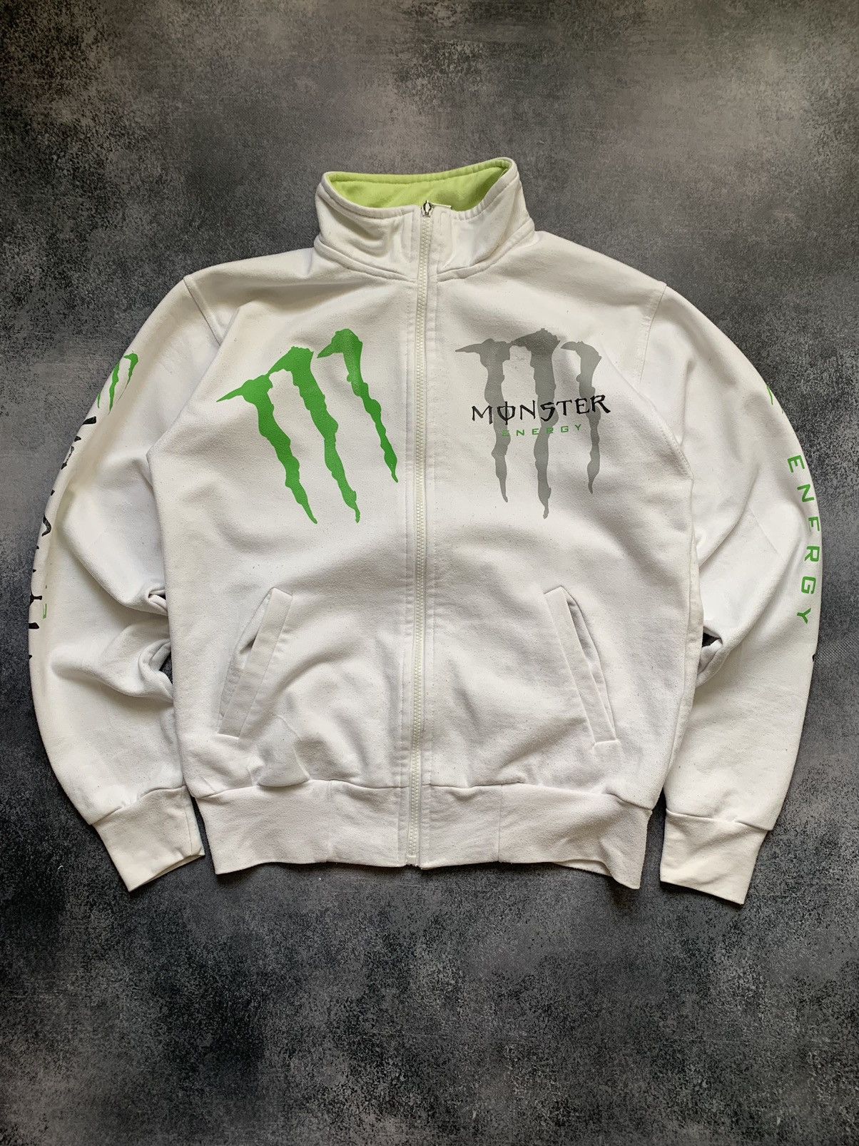 Affliction × Vintage Vintage Y2k Monster Energy Racing Sweatshirt Zip Up Size US L / EU 52-54 / 3 - 11 Thumbnail