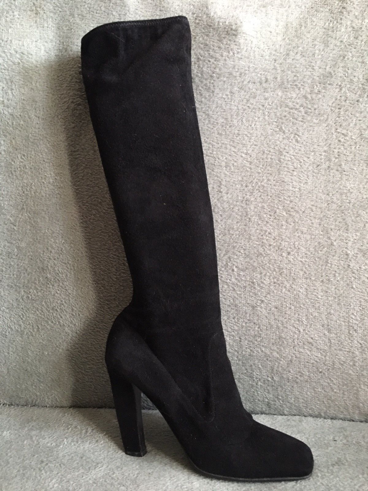 Prada PRADA Calzature Camoscio Black Suede High Boots EU 40 Size US 10 / IT 40 - 8 Thumbnail