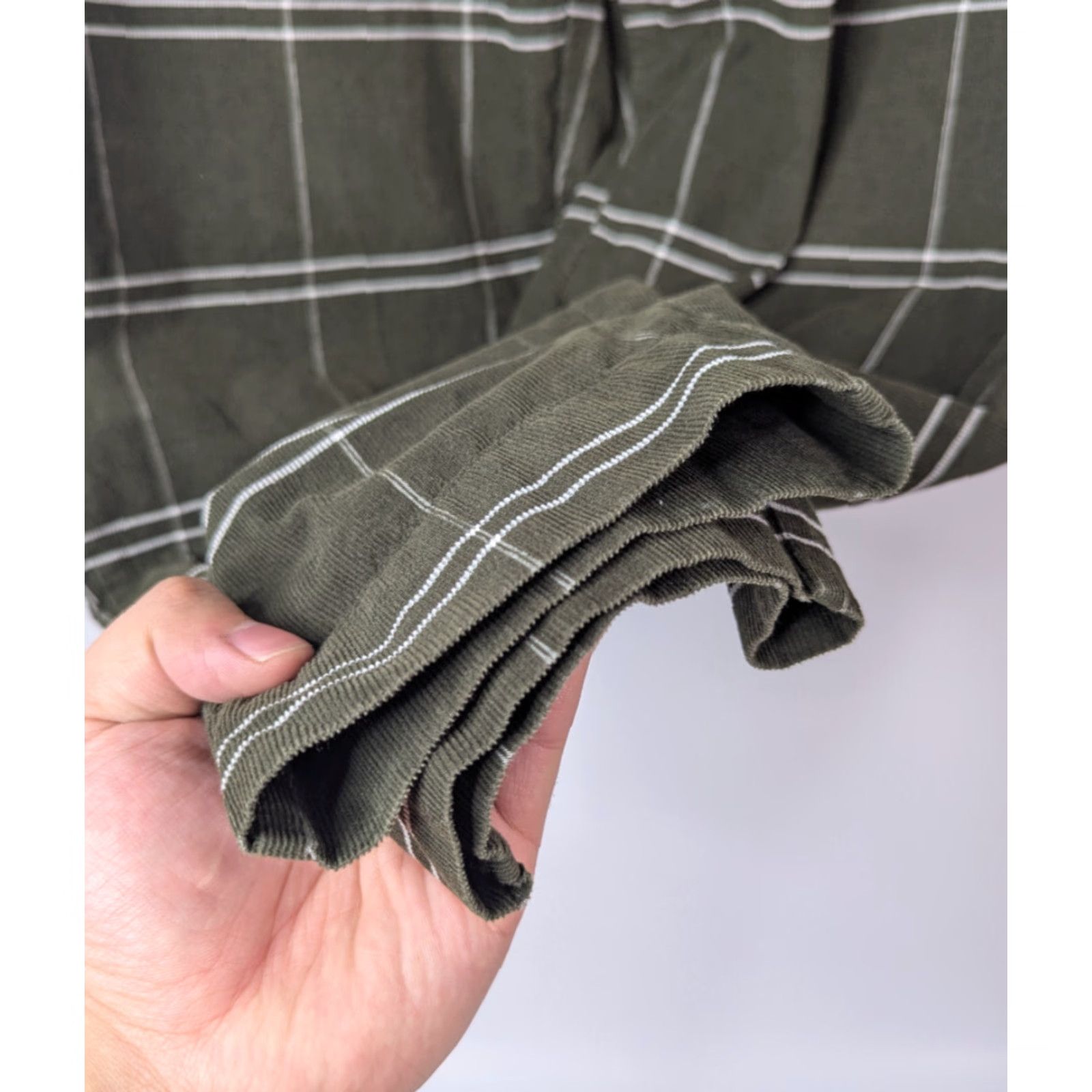 Madewell Madewell Jogger Pants Pants Corduroy Mid Rise Pull On High Rise Womens XS NC364 Green Windowpane Size 26" / US 2 / IT 38 - 2 Thumbnail