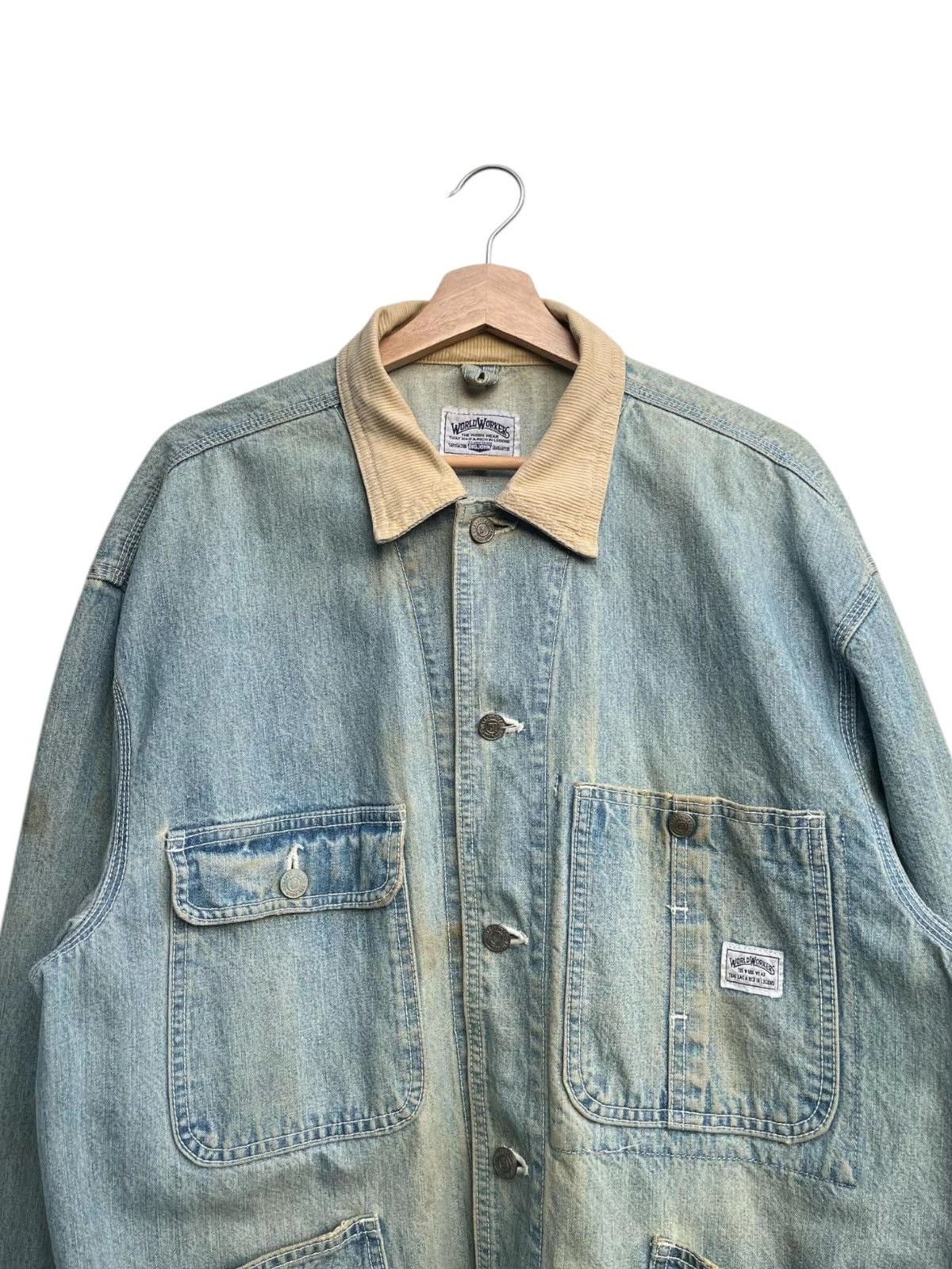 Big John × Universal Works Vintage 70’s Big John World Workers Denim Chore Jacket Size US L / EU 52-54 / 3 - 6 Thumbnail