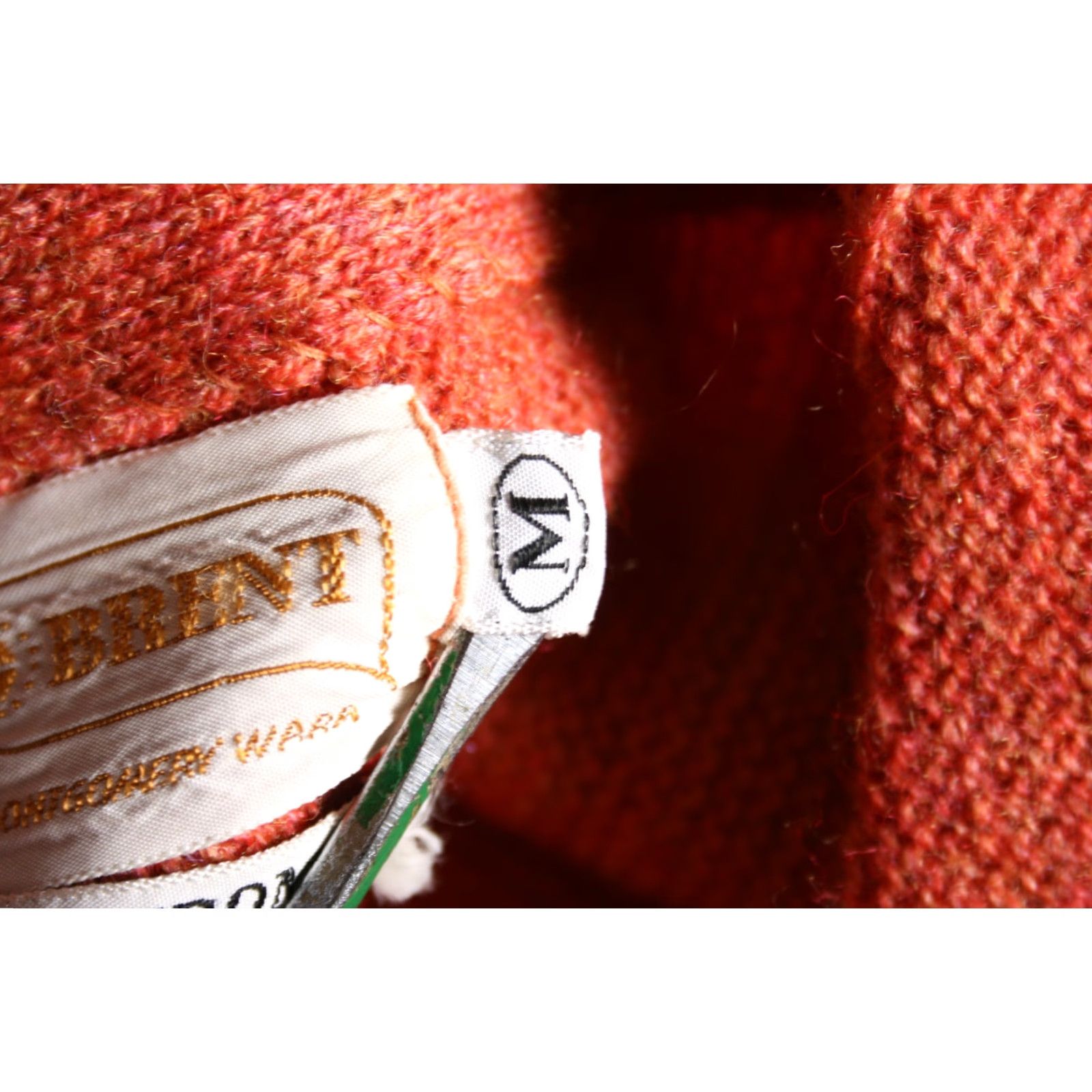 Vintage VINTAGE Brent Montgomery Ward Zefkrome Washable Acrylic Cardigan Sweater Sz. M Men Cardigan Orange Jersey? Size US M / EU 48-50 / 2 - 7 Thumbnail