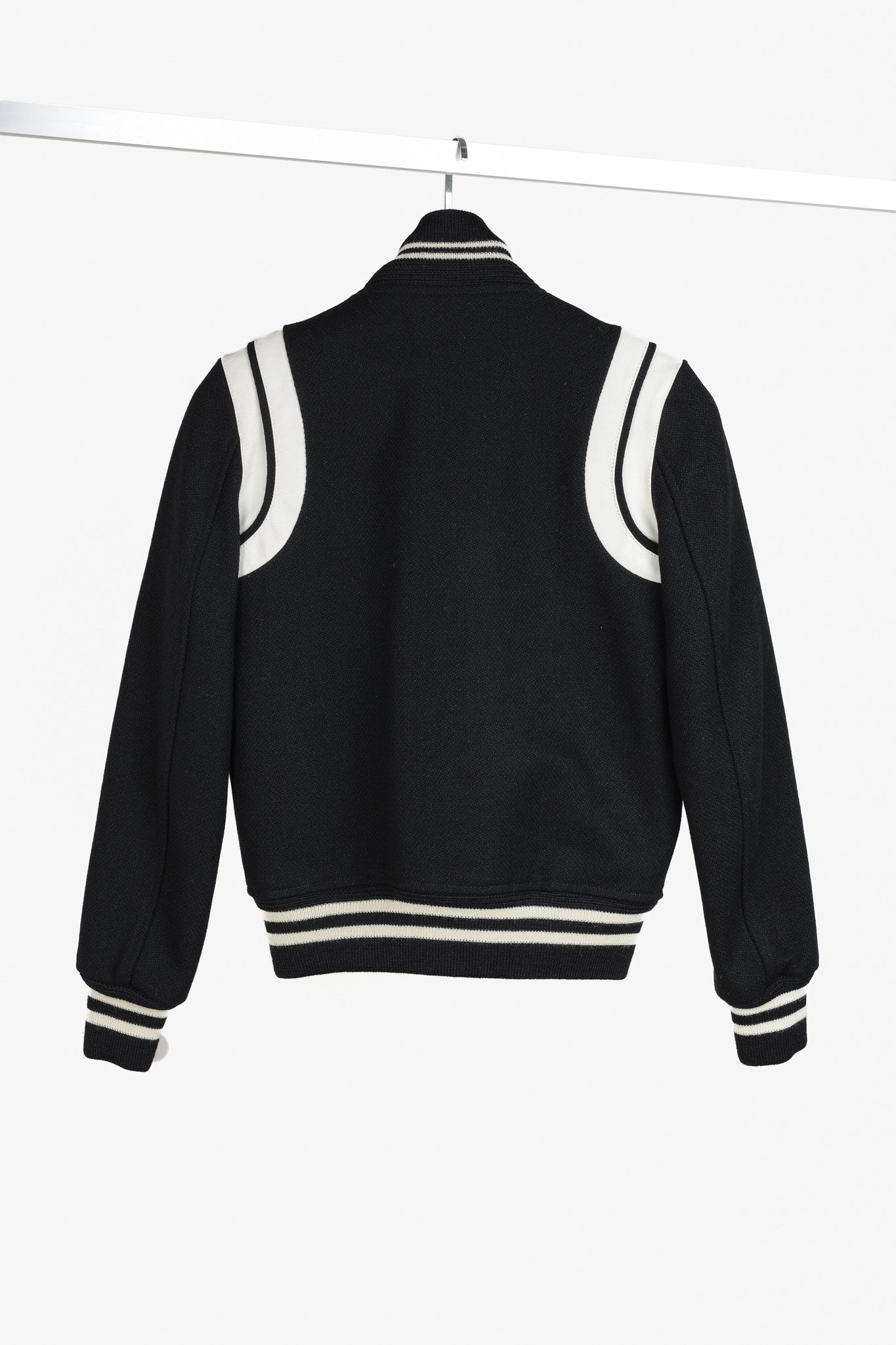 Yves Saint Laurent Saint Laurent Teddy Varsity Black White Jacket Size S / US 4 / IT 40 - 2 Thumbnail