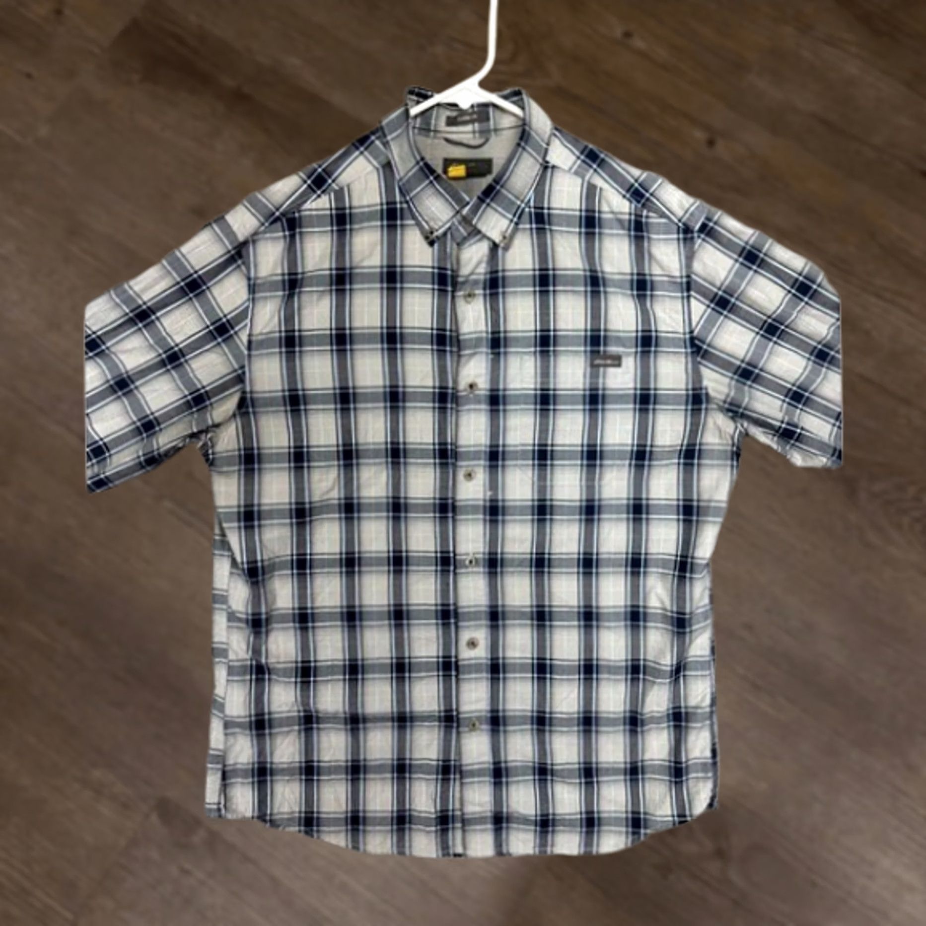 Eddie Bauer Eddie Bauer Travex Shirt Mens Medium Grey Plaid Classic Fit Button Down Hiking Size US M / EU 48-50 / 2 - 1 Thumbnail