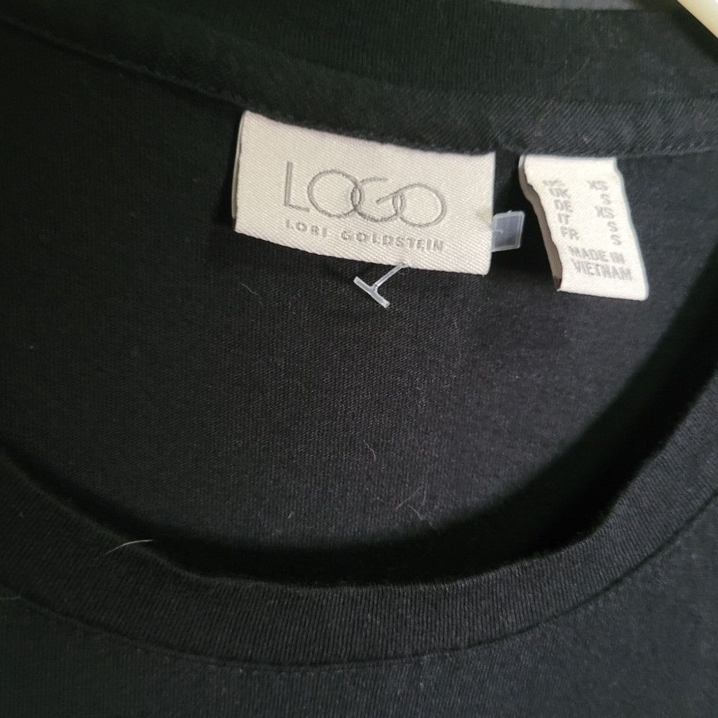 Logo 7 Logo, black top with a pocket, XS, nwot Size XS / US 0-2 / IT 36-38 - 2 Thumbnail