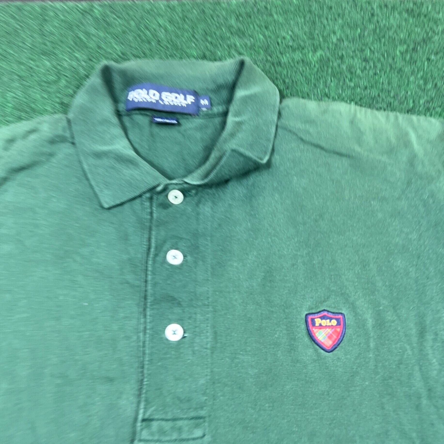 Polo Ralph Lauren Vintage Polo Ralph Lauren Short Sleeve Collared Embroidered Shirt Size Med Green Size US M / EU 48-50 / 2 - 3 Thumbnail