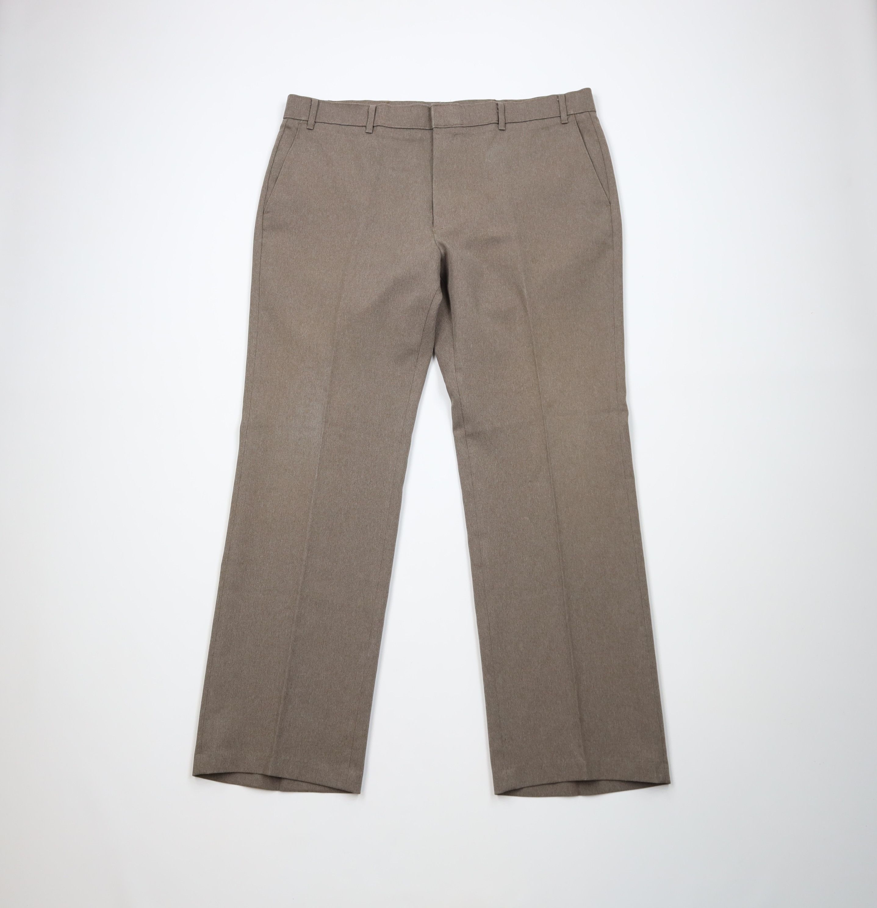 Levi's Vintage 70s Levis Knit Wide Leg Bell Bottoms Pants Brown USA Size US 40 / EU 56 - 1 Thumbnail