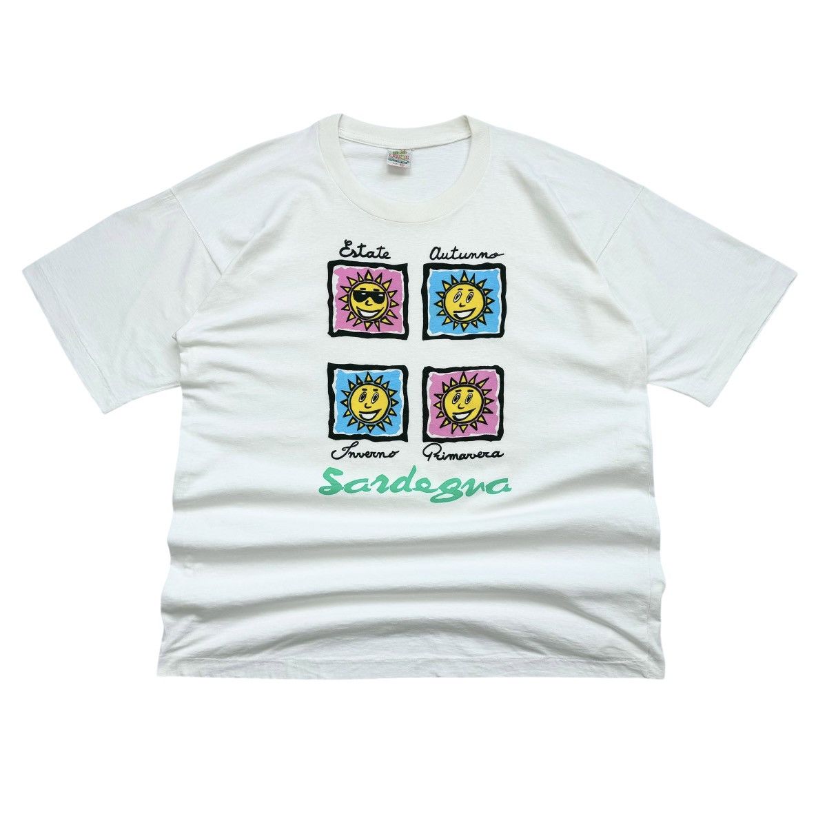 Japanese Brand × Vintage Vintage 90’s Single Stitch Sardegna t-shirt Size US M / EU 48-50 / 2 - 1 Thumbnail