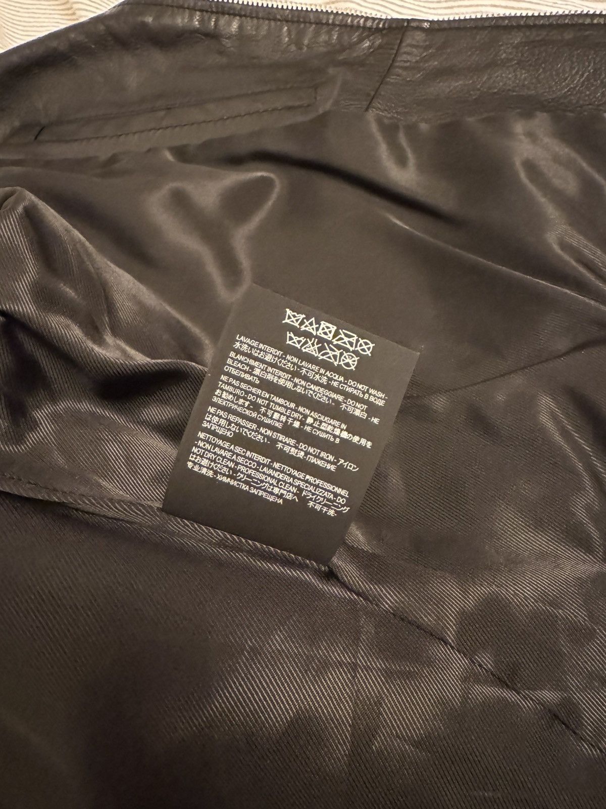 Homemade Men leather jacket bespoke size 50 L17 Size US M / EU 48-50 / 2 - 9 Thumbnail