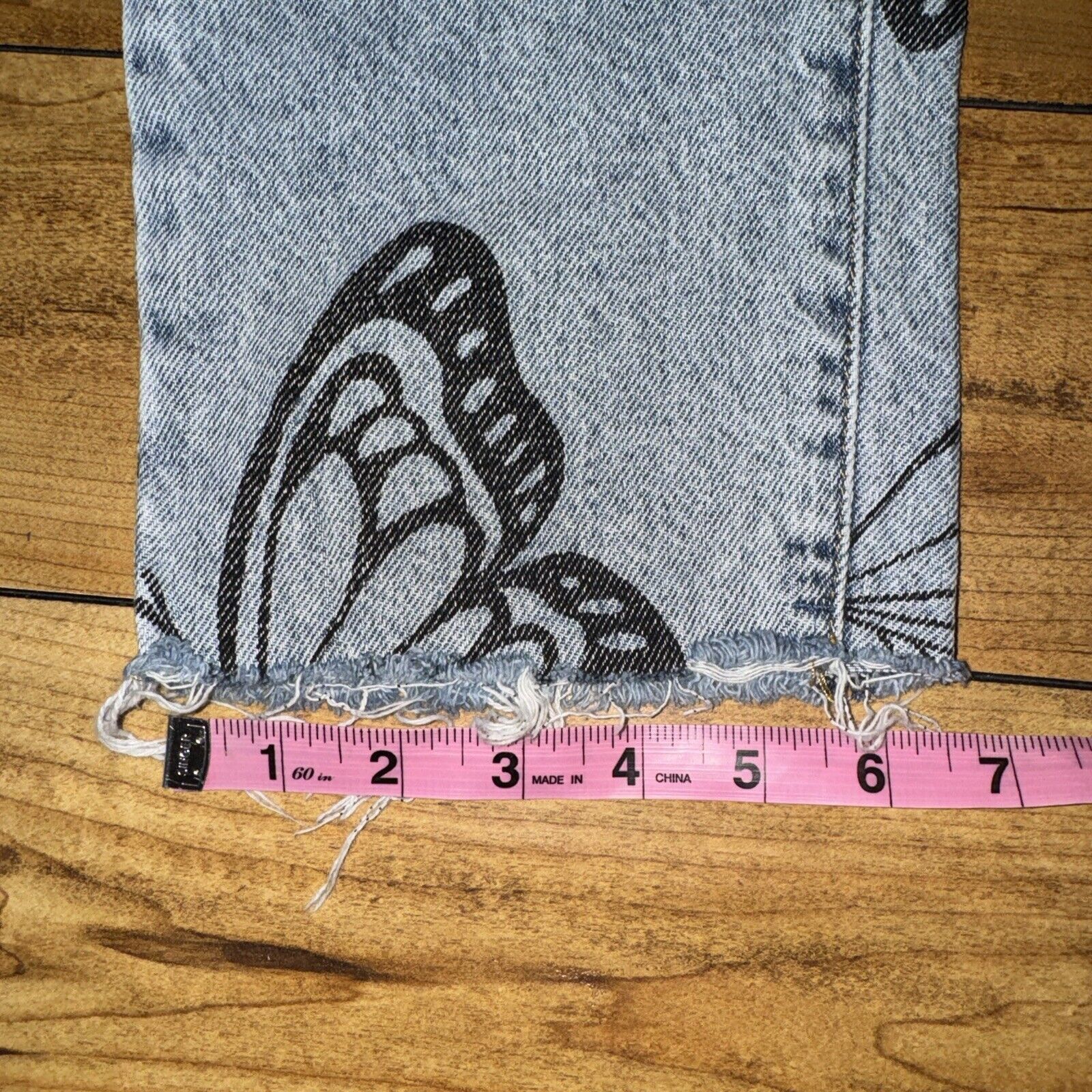 Pacsun Pacsun Denim Jeans W Butterfly’s High Rise Straight 24x28 Size 24" / US 00 / IT 34 - 2 Thumbnail