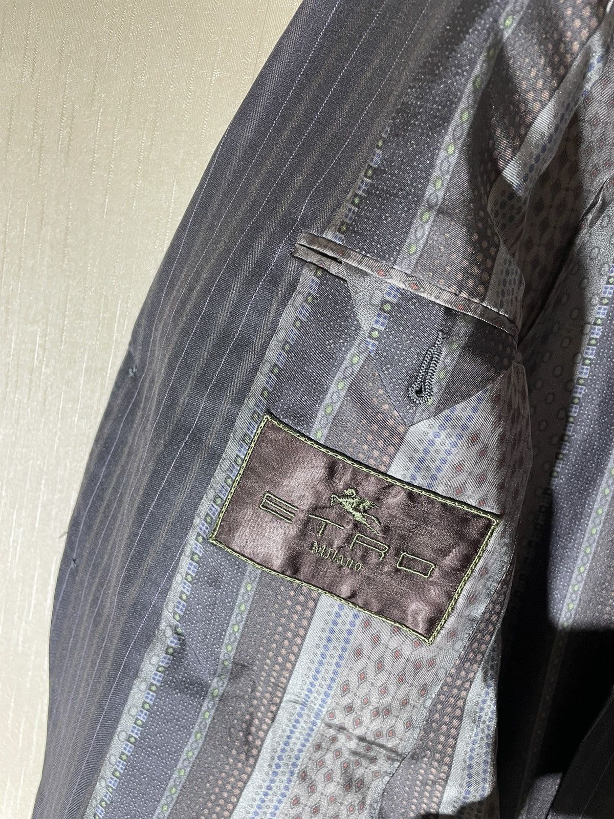 Etro × Vintage Etro vintage streetwear wool blazer Size 50S - 13 Thumbnail