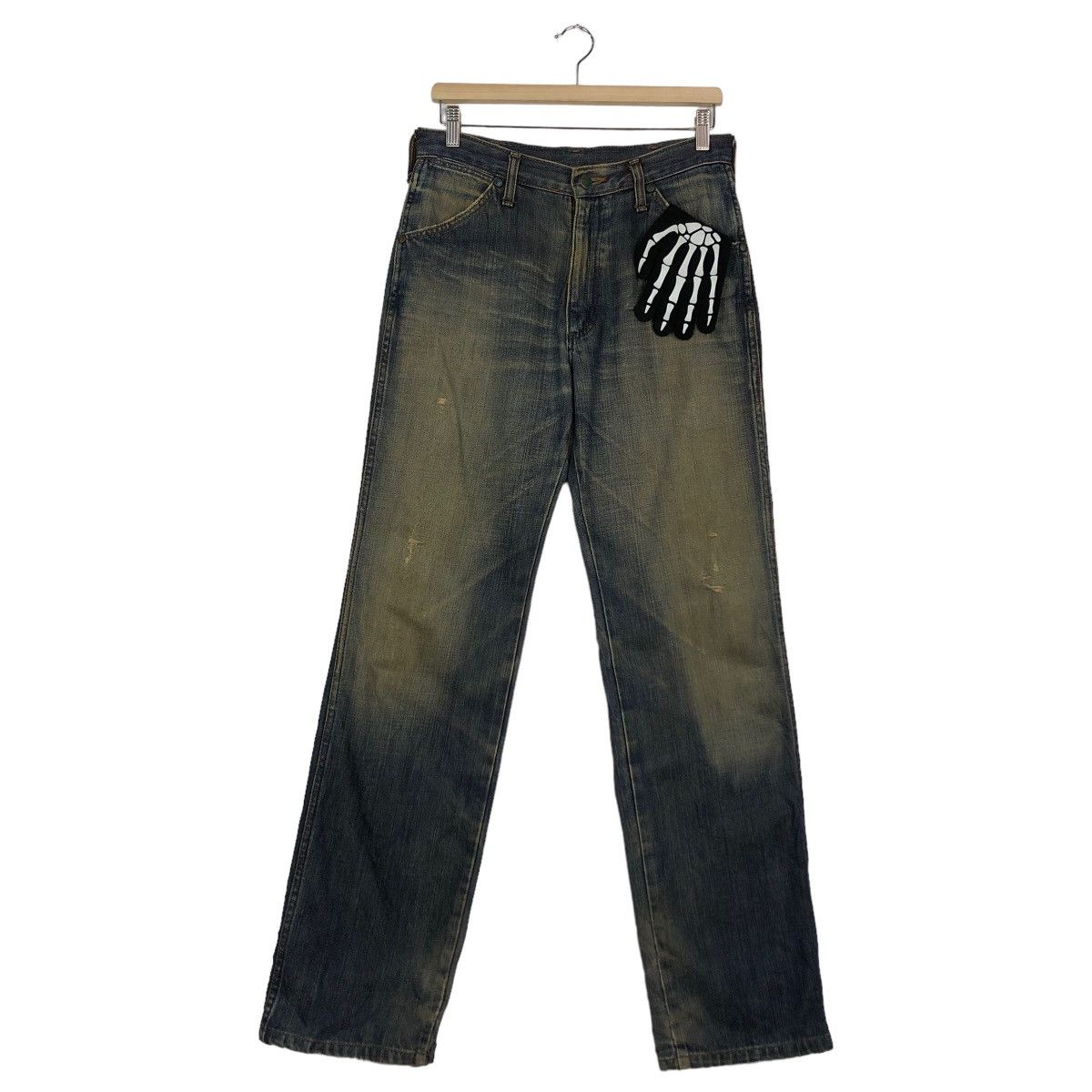 Japanese Brand 🔥90’s Rare Distressed Denim Jeans Wrangler Selvedges USA Size US 30 / EU 46 - 2 Thumbnail