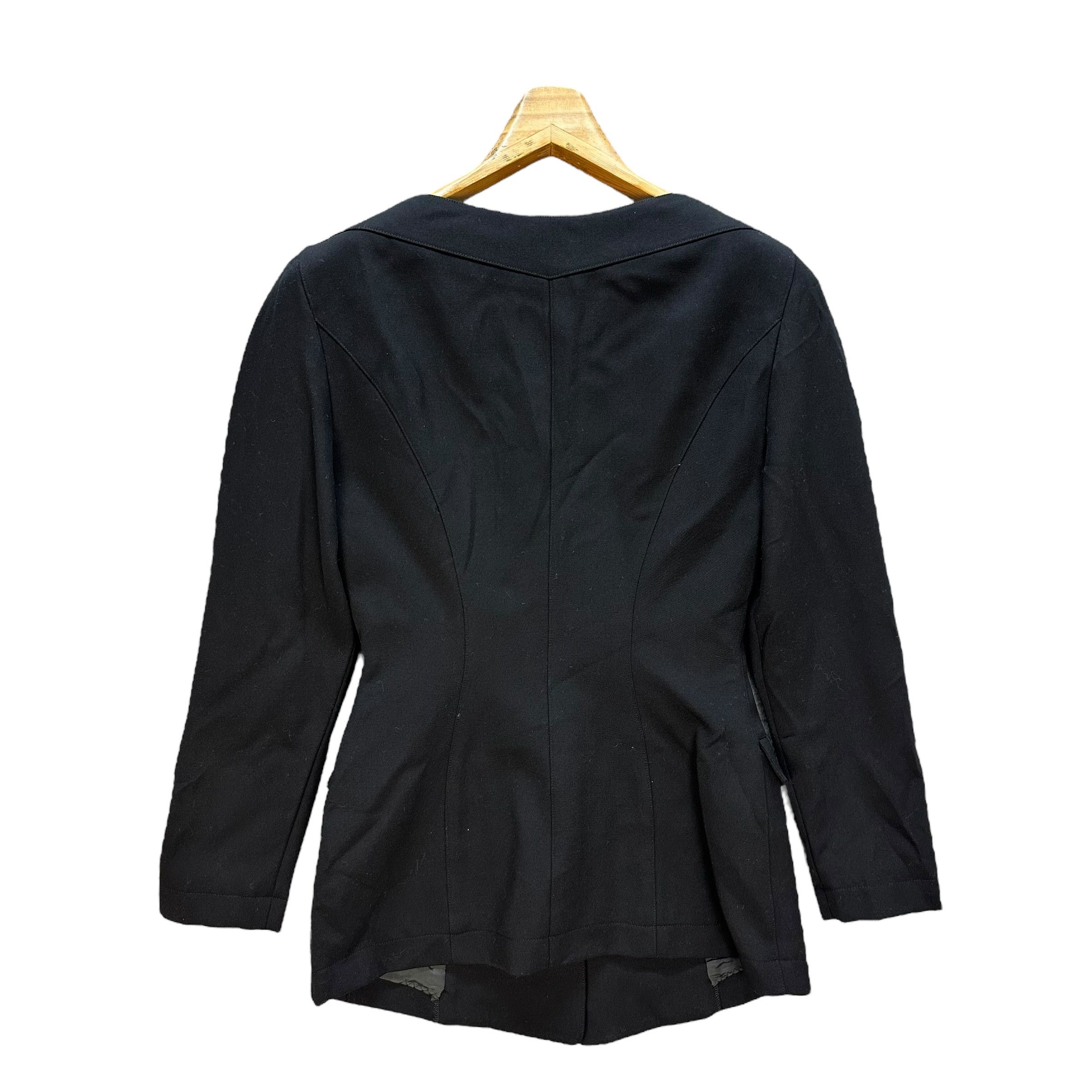 Thierry Mugler 80's THIERRY MUGLER Asymmetrical Jacket Collarless #A56-1279 Size S / US 4 / IT 40 - 10 Thumbnail