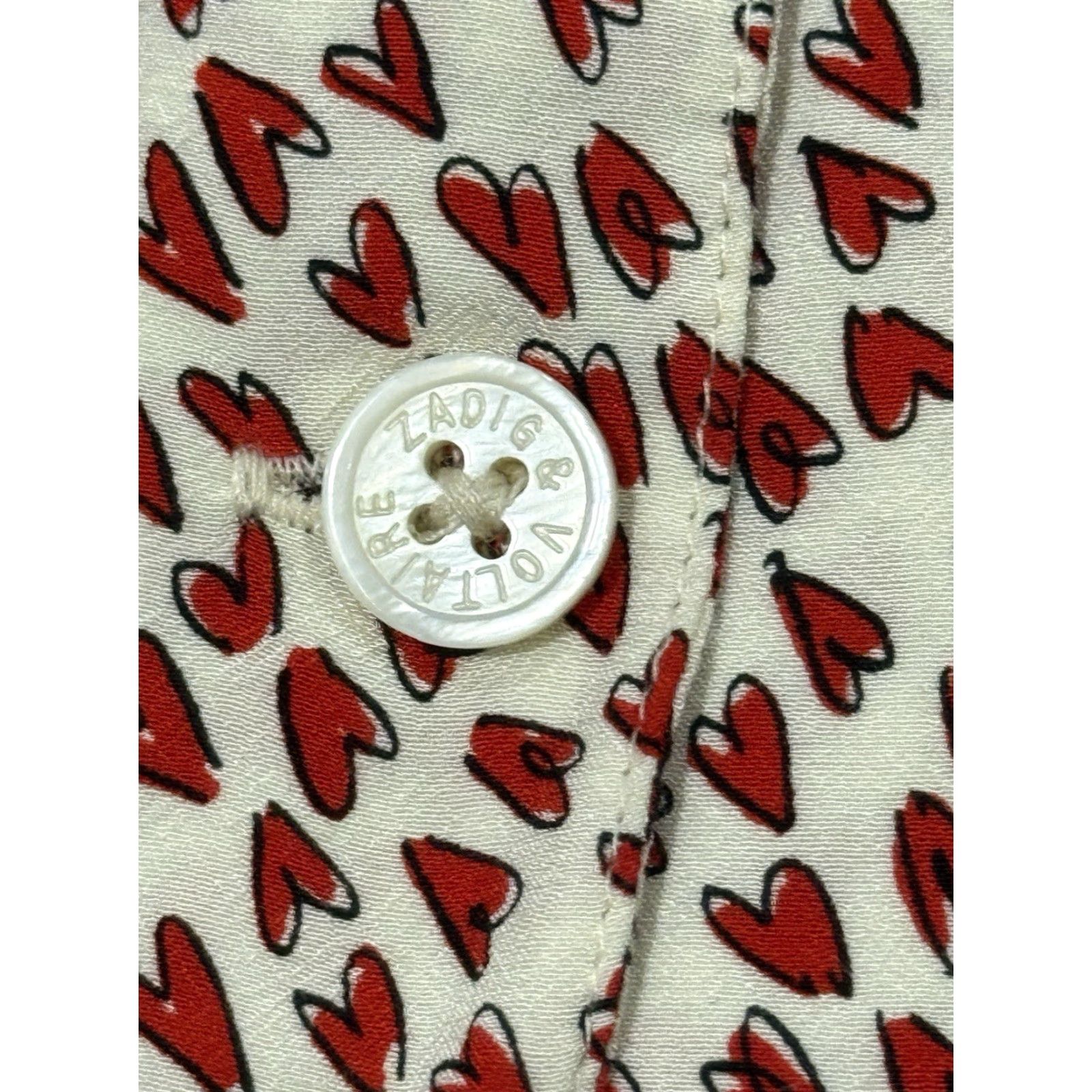 Zadig & Voltaire ZADIG & VOLTAIRE Rinka ZV Crush Heart Dress M Multicolor Floral A-Line Long Sleeve Casual Womens Size M / US 6-8 / IT 42-44 - 7 Thumbnail
