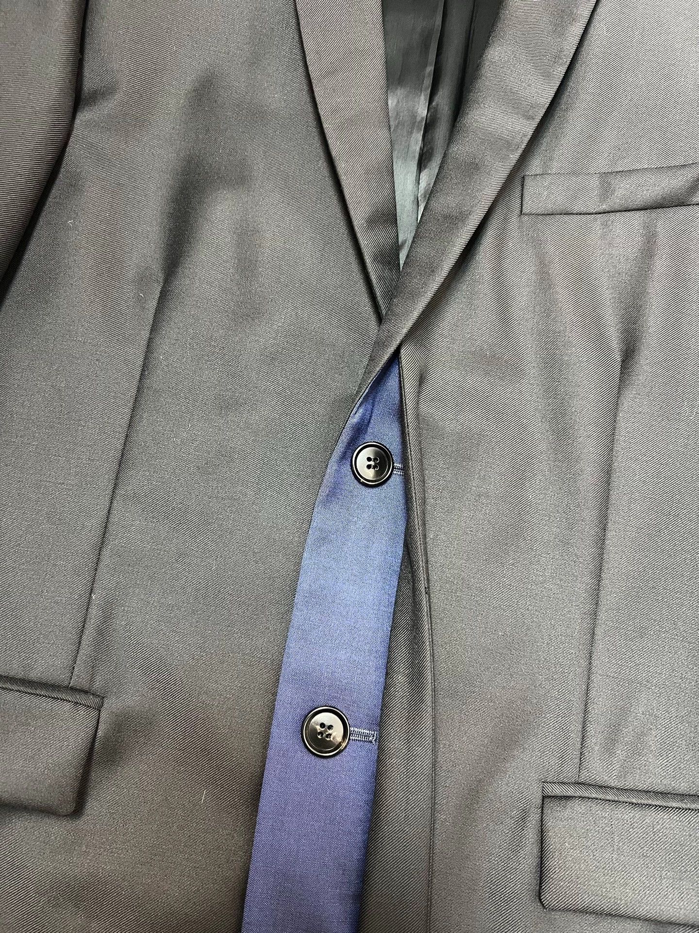 Dior Dior Homme Spring/Summer 2015 Blue Double-Front Black Suit Size 44R - 3 Thumbnail