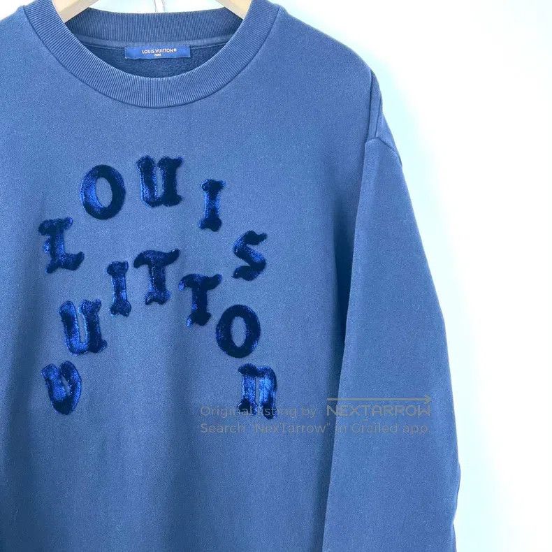 Louis Vuitton Louis Vuitton size 4l Blue logo flocked letter sweatshirt Size US M / EU 48-50 / 2 - 4 Thumbnail