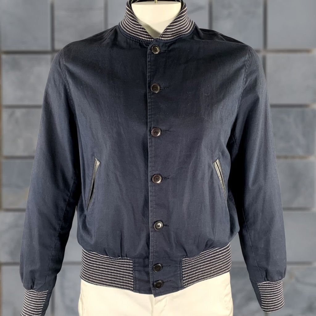 Golden Bear GOLDEN BEAR Navy Cotton Bomber Jacket M Size Mens Jacket Size US M / EU 48-50 / 2 - 1 Thumbnail