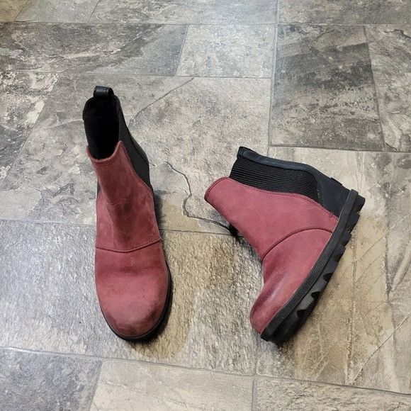 SOREL Sorel Joan Of Arctic Wedge Bugundy Oxblood Oiled Leather Che Size US 7 / IT 37 - 1 Thumbnail
