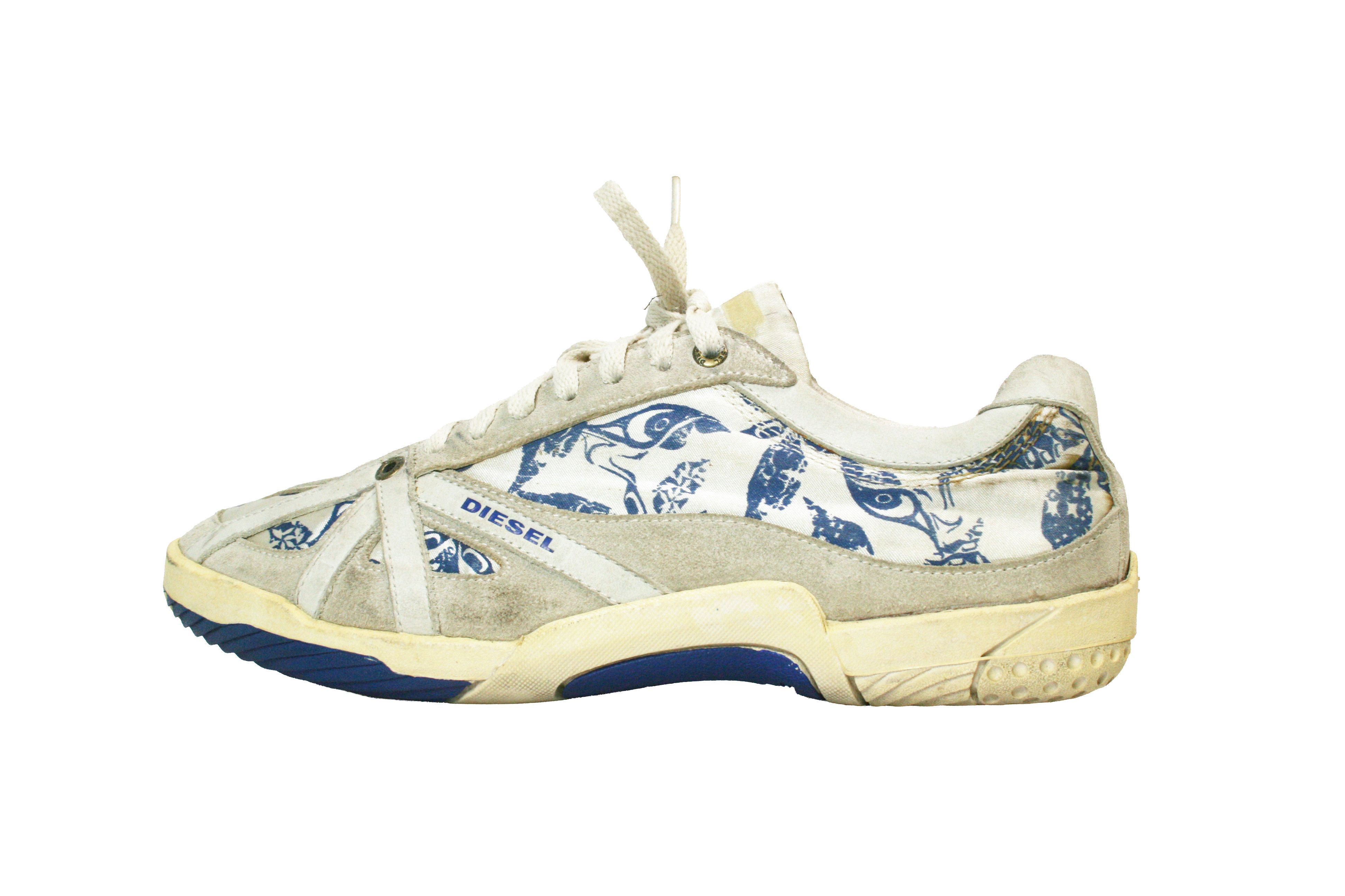 Diesel 00S Move-In Y2K Low Print All Over Low Sneakers Vintage Size US 7 / IT 37 - 1 Thumbnail