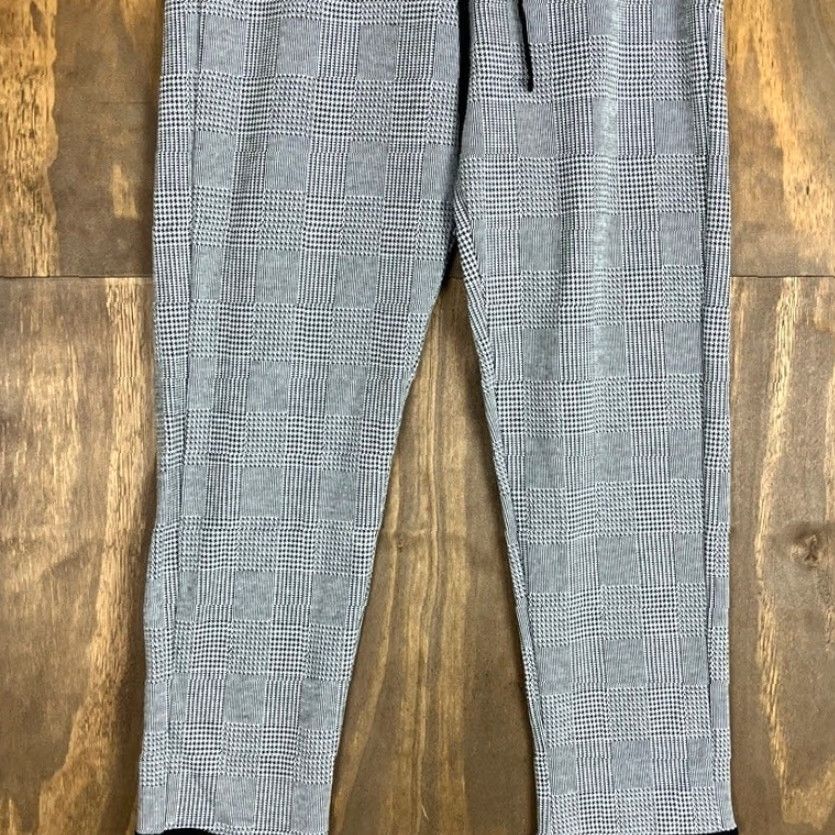 Zara Zara Basic Womens Pants Black White Plaid Pull On Drawstring Pockets Small Size 28" / US 6 / IT 42 - 3 Thumbnail
