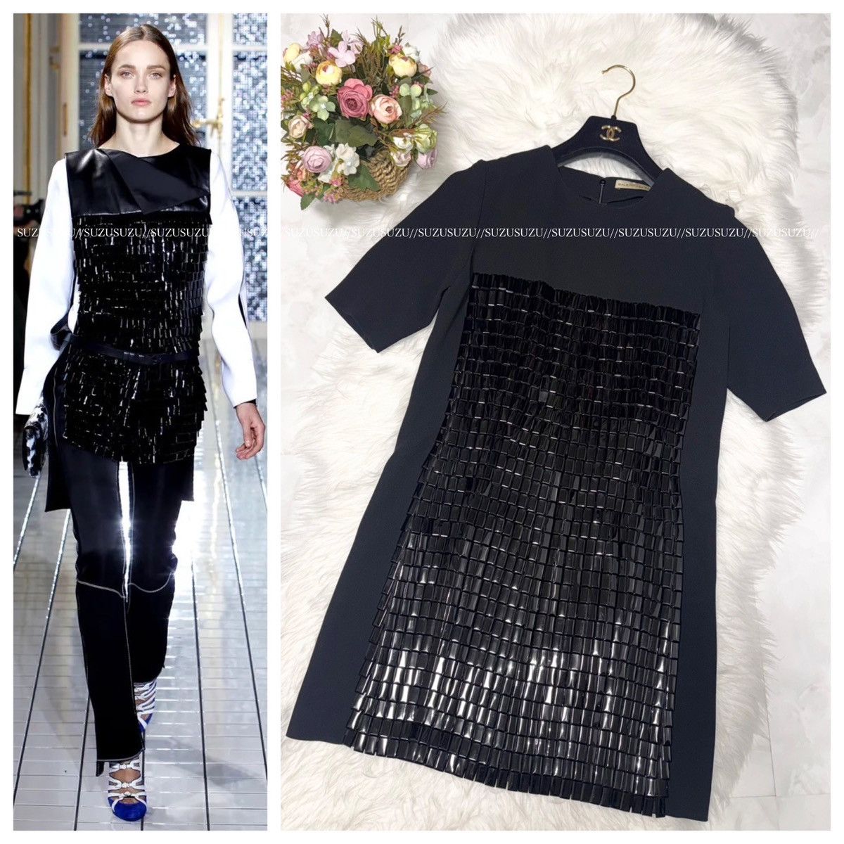Balenciaga Authentic Balenciaga Front Embellishment Dress 38 Black Size S / US 4 / IT 40 - 1 Thumbnail