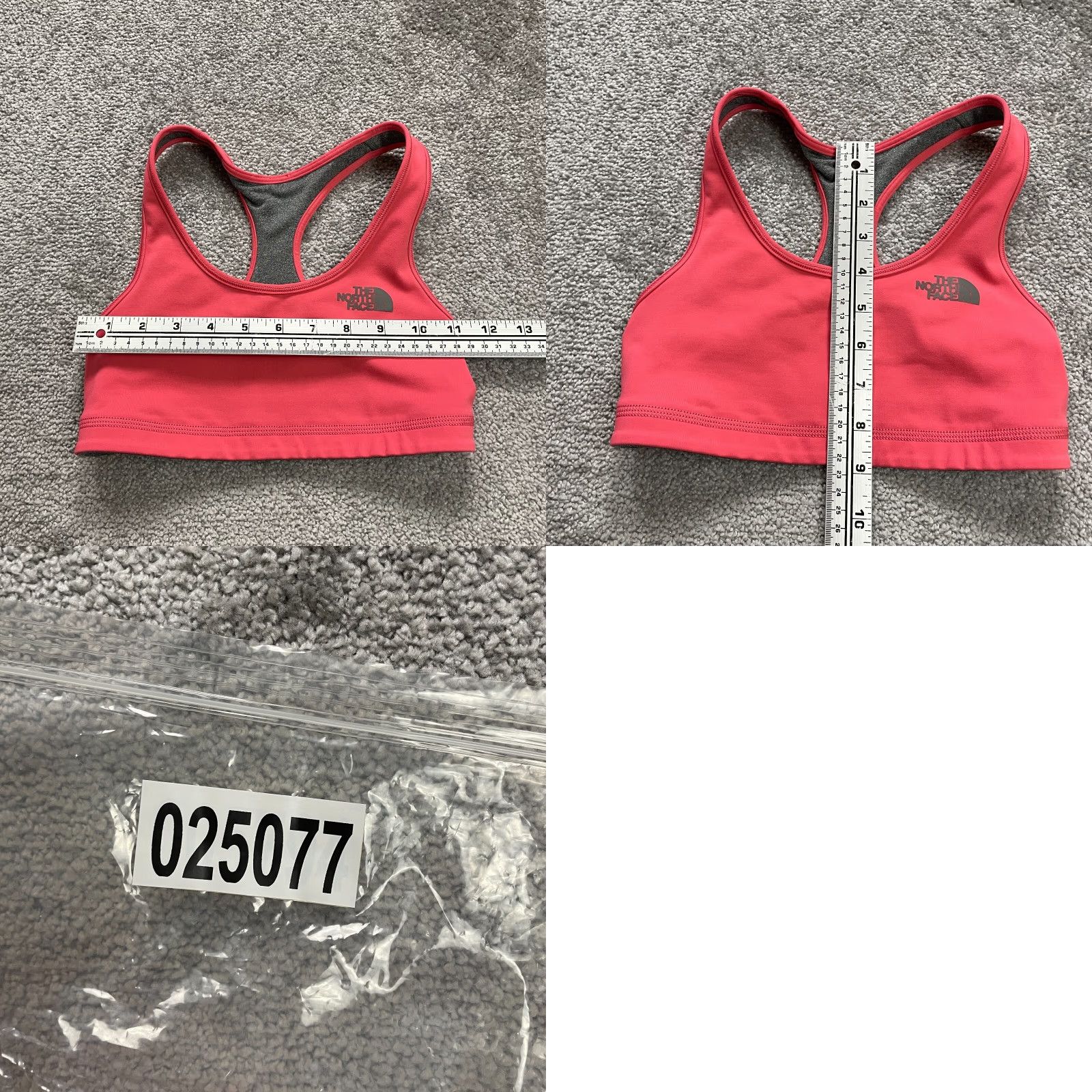 The North Face VINTAGE The North Face Reversible Sports Bra Womens XS Gray Peach Racerback Active Gym Size ONE SIZE - 8 Thumbnail