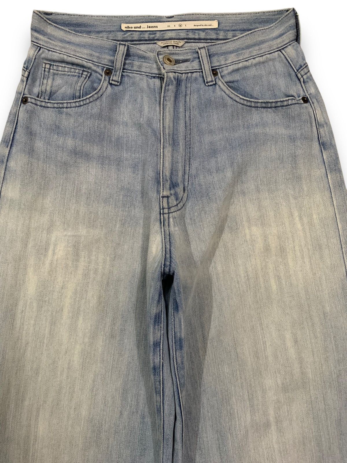 Japanese Brand Vintage Y2K Japanese Brand Baggy Wide Leg Distressed Jeans Size 26" / US 2 / IT 38 - 3 Thumbnail