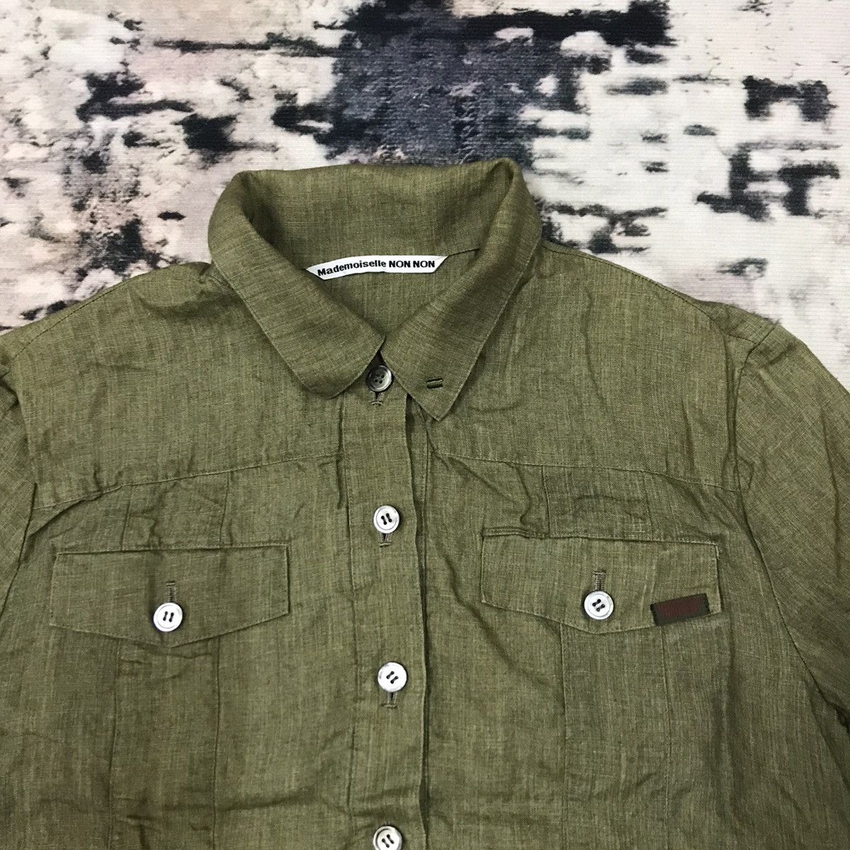 Japanese Brand × Mademoiselle Non Non × Vintage Madmoiselle Non Non Pocketed Button Up Colared Neck Denimtop Size S / US 4 / IT 40 - 2 Thumbnail