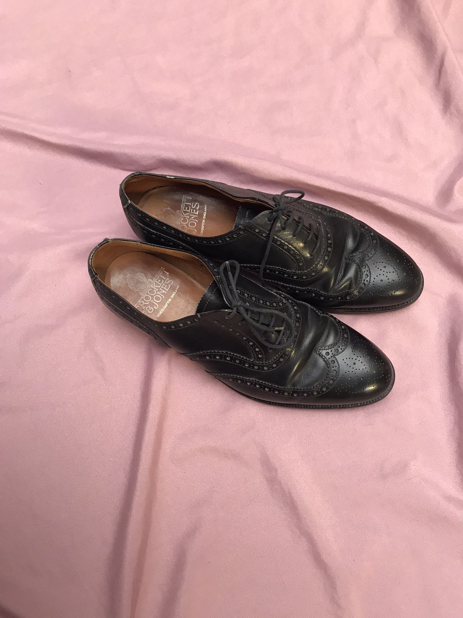 Crockett & Jones CROCKETT & JONES MADE IN ENGLAND BLACK LEATHER FULL BROGUES Size US 8 / EU 41 - 5 Thumbnail
