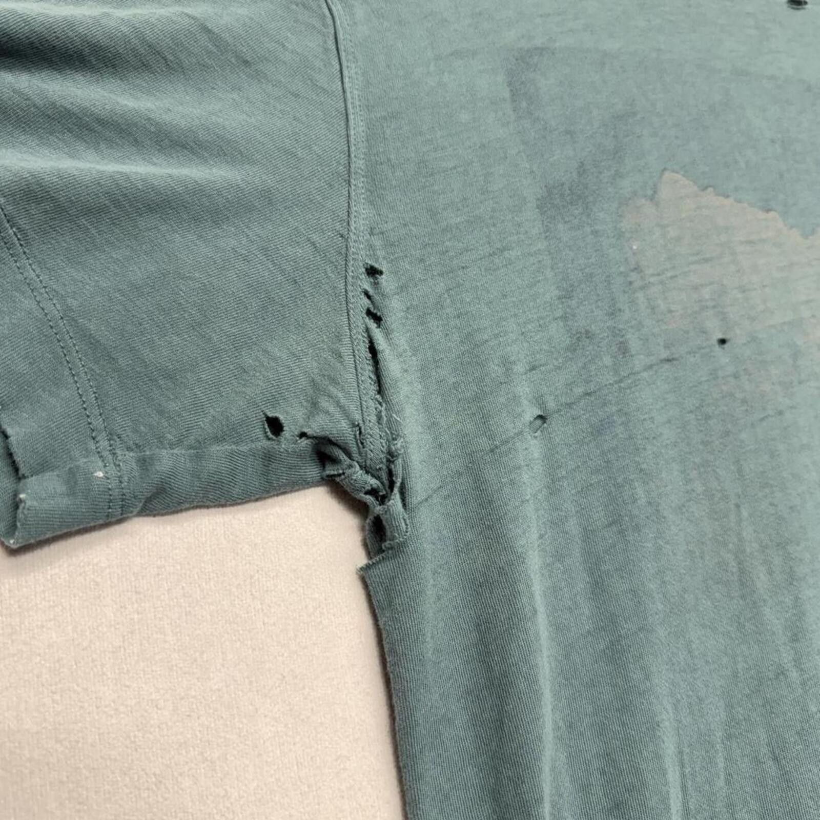 Other Thrashed and distressed green tee with paint splatter, holes Size M / US 6-8 / IT 42-44 - 3 Thumbnail