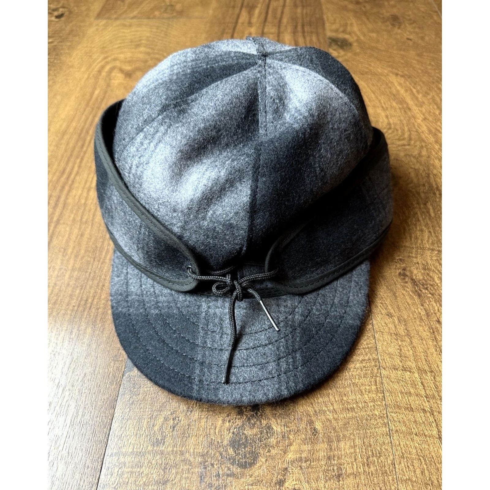 Vintage Stormy Kromer Hat Cap Mens 7 Gray Black Plaid Wool Winter Made USA Ear Flap Lined Baseball Cap Men Size ONE SIZE - 2 Thumbnail