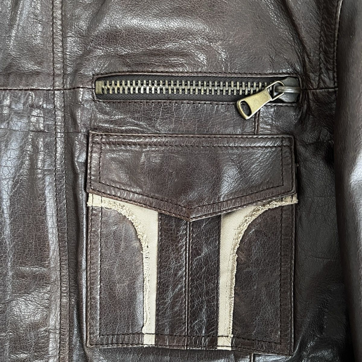 Dolce & Gabbana VINTAGE D&G Cut-off Suede Panel Leather Jacket Size US M / EU 48-50 / 2 - 3 Thumbnail