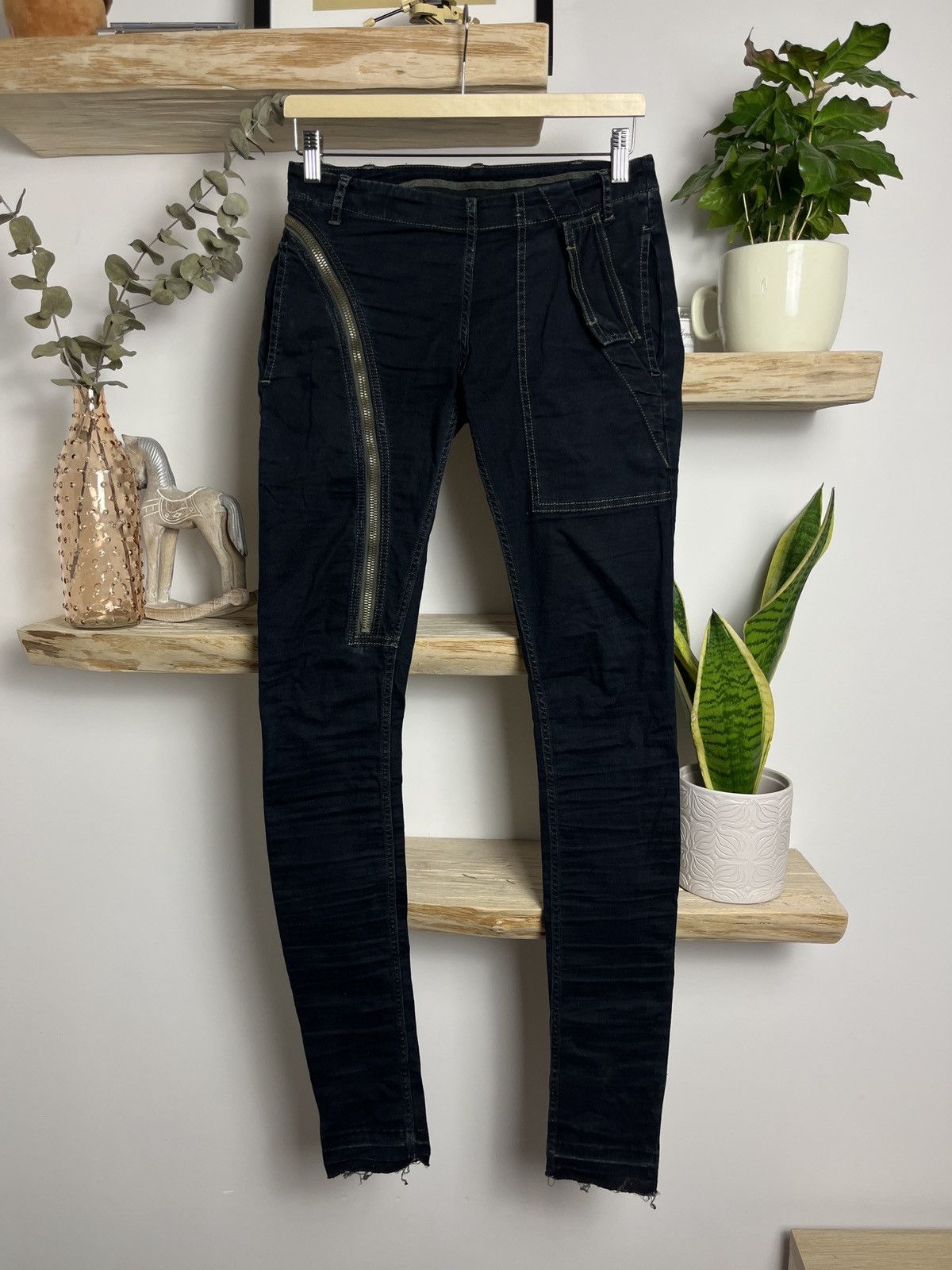 Rick Owens FW15 Aircut Jeans denim washed black Size US 28 / EU 44 - 1 Thumbnail
