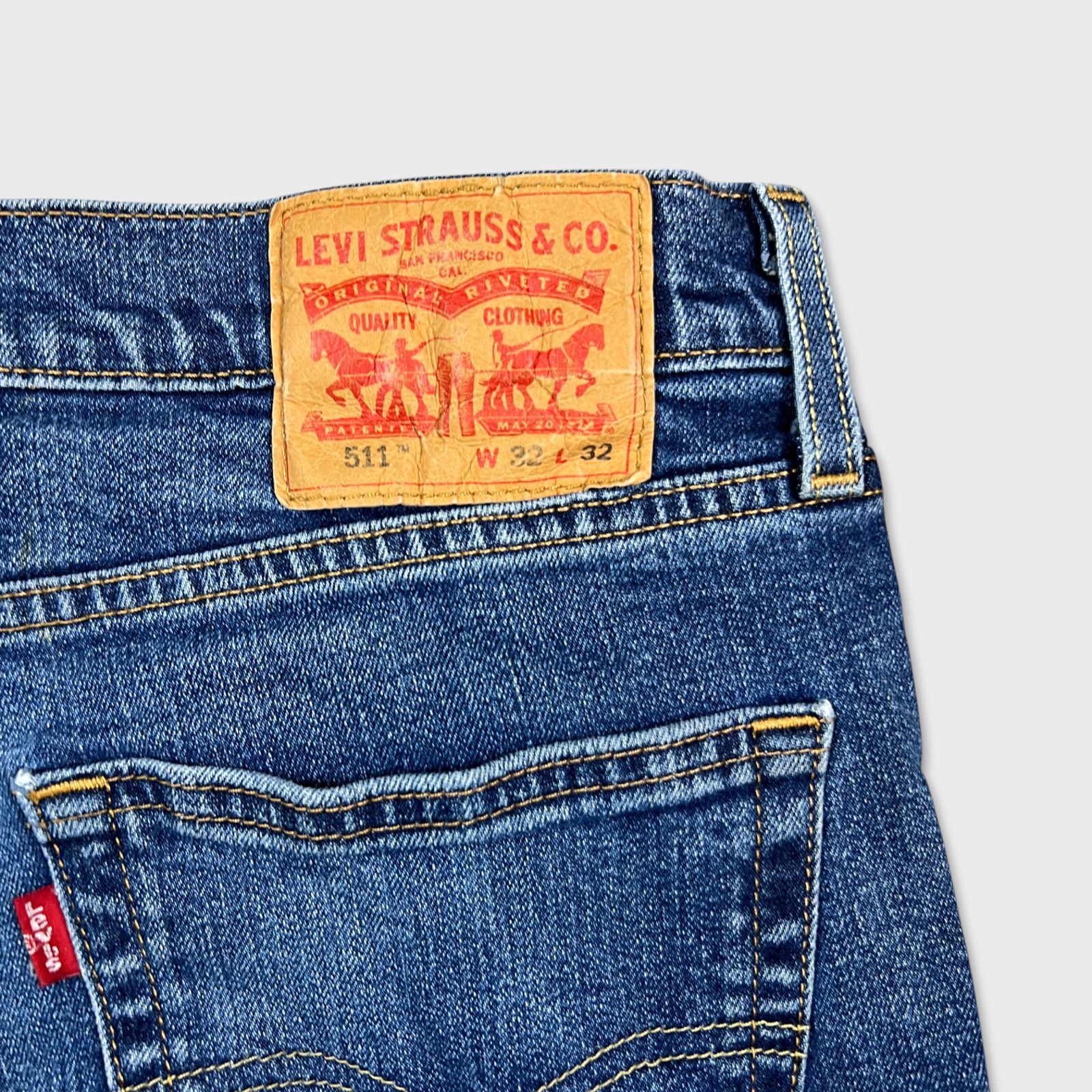 Levi's × Vintage Levi's 511 Jeans 32x32 Slim Fit Faded American Denim Pants Size US 32 / EU 48 - 7 Thumbnail