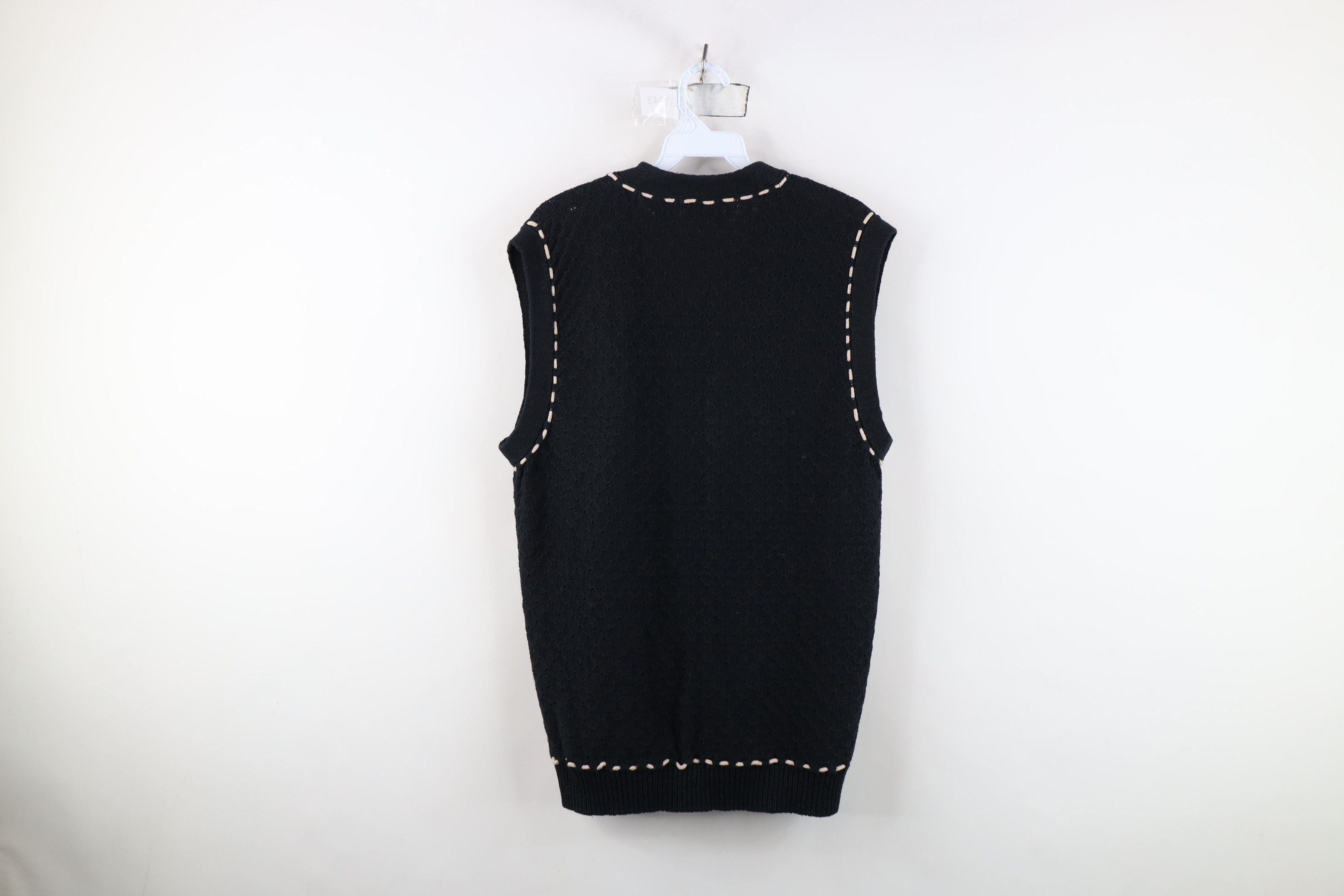 Vintage Vintage 90s Streetwear Hand Embroidered Flower Sweater Vest Size L / US 10 / IT 46 - 11 Thumbnail