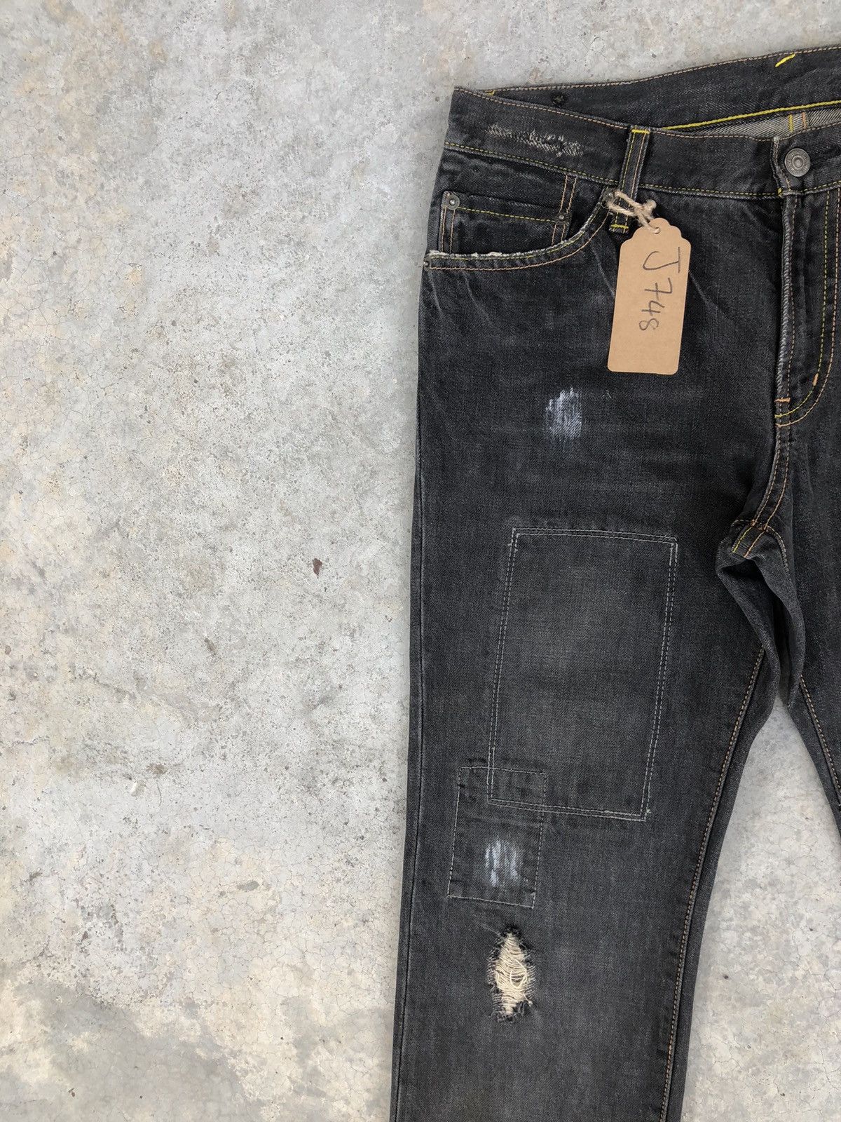 PPFM Japanese PPFM Distressed Jeans Patchwork Size US 32 / EU 48 - 4 Thumbnail