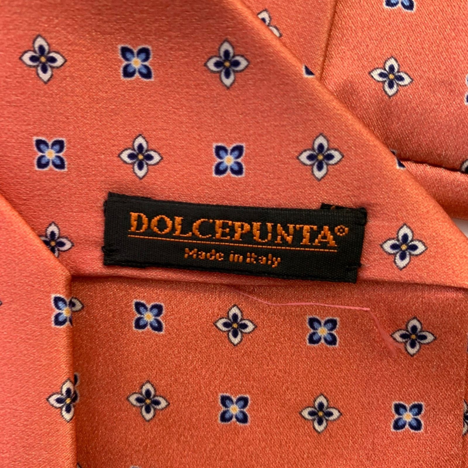 Dolcepunta DOLCEPUNTA Pink Blue Floral Silk Tie Size ONE SIZE - 3 Thumbnail